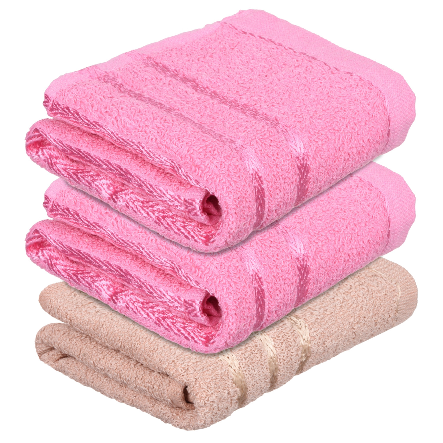 Kuber Industries Face Towel | Towels for Facewash | Towels for Gym | Facewash for Travel | Towels for Daily use | Workout Hand Towel | Lining Design | 14x21 Inch | Pack of 3 | Multi