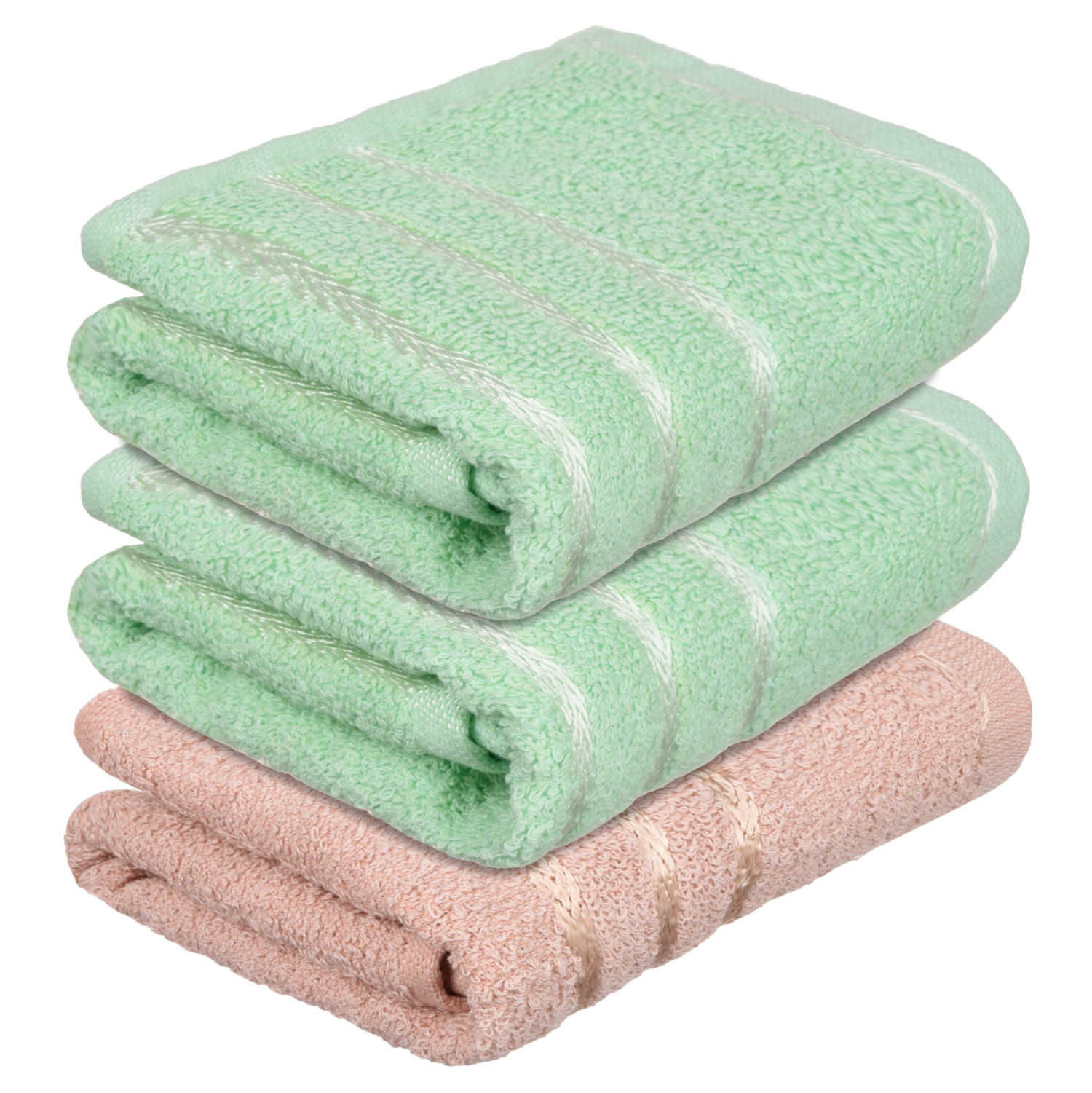 Kuber Industries Face Towel | Towels for Facewash | Towels for Gym | Facewash for Travel | Towels for Daily use | Workout Hand Towel | Lining Design | 14x21 Inch | Pack of 3 | Multi