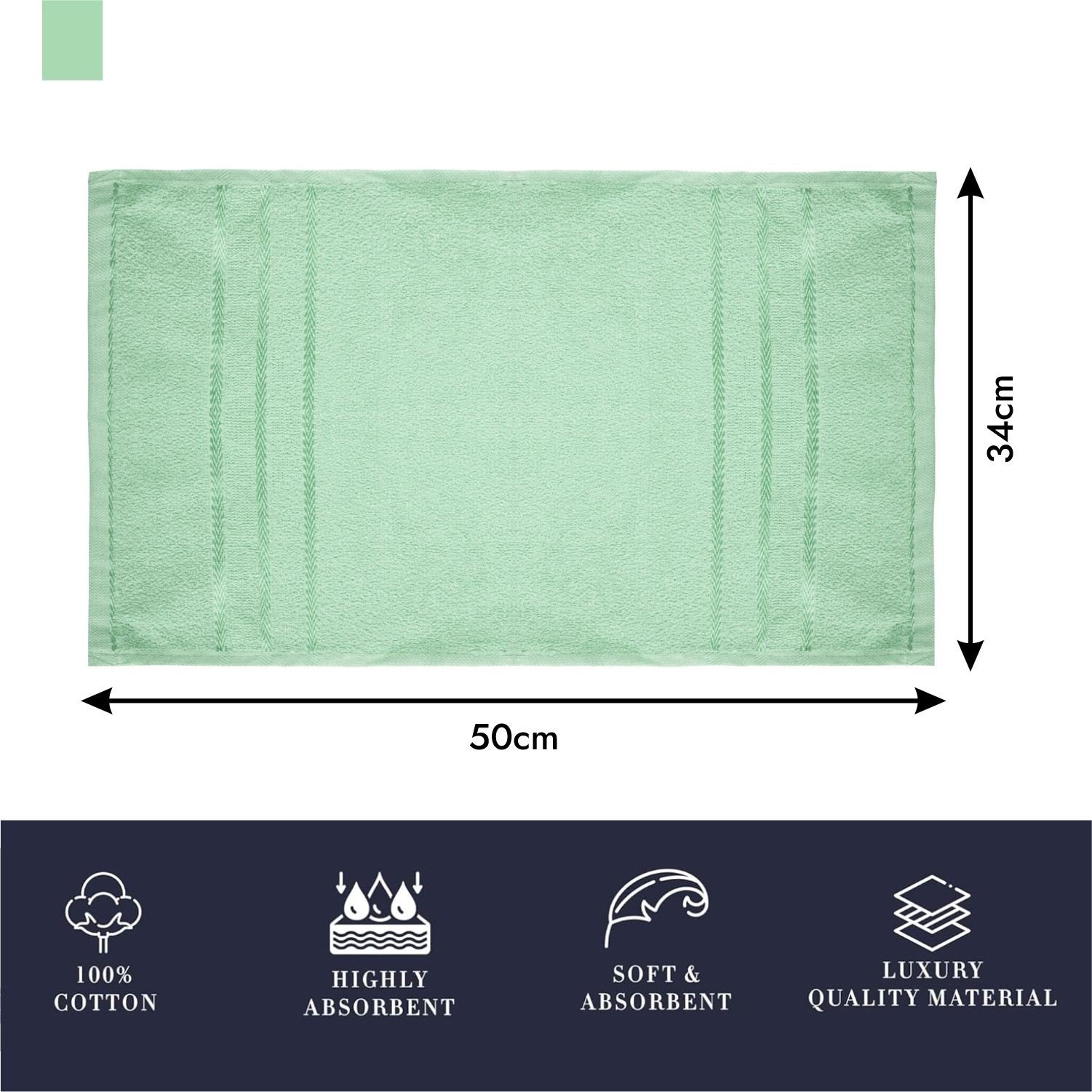Kuber Industries Face Towel | Towels for Facewash | Towels for Gym | Facewash for Travel | Towels for Daily use | Workout Hand Towel | Lining Design | 14x21 Inch | Pack of 4 | Multi