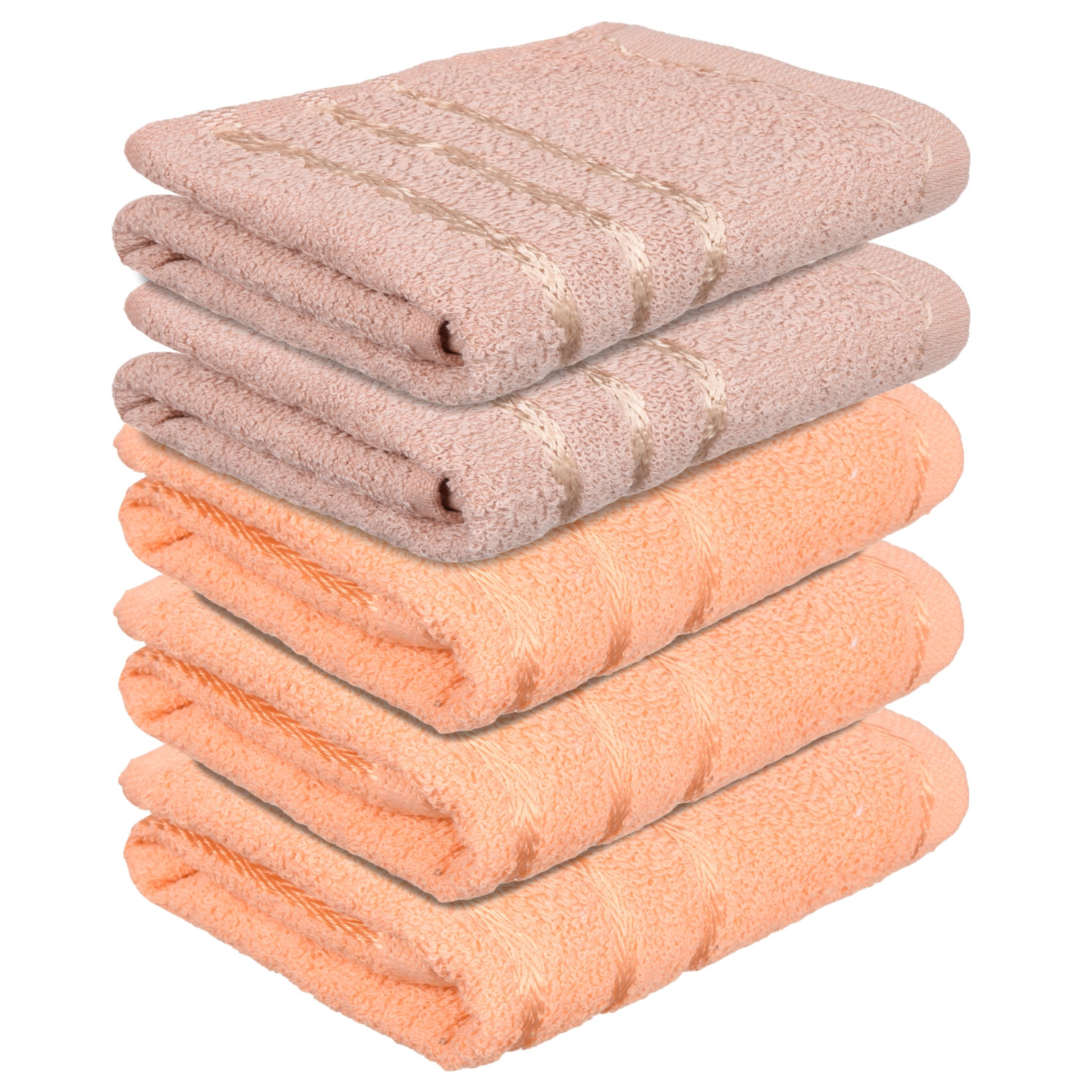 Kuber Industries Face Towel | Towels for Facewash | Towels for Gym | Facewash for Travel | Towels for Daily use | Workout Hand Towel | Lining Design | 14x21 Inch | Pack of 5 | Multi