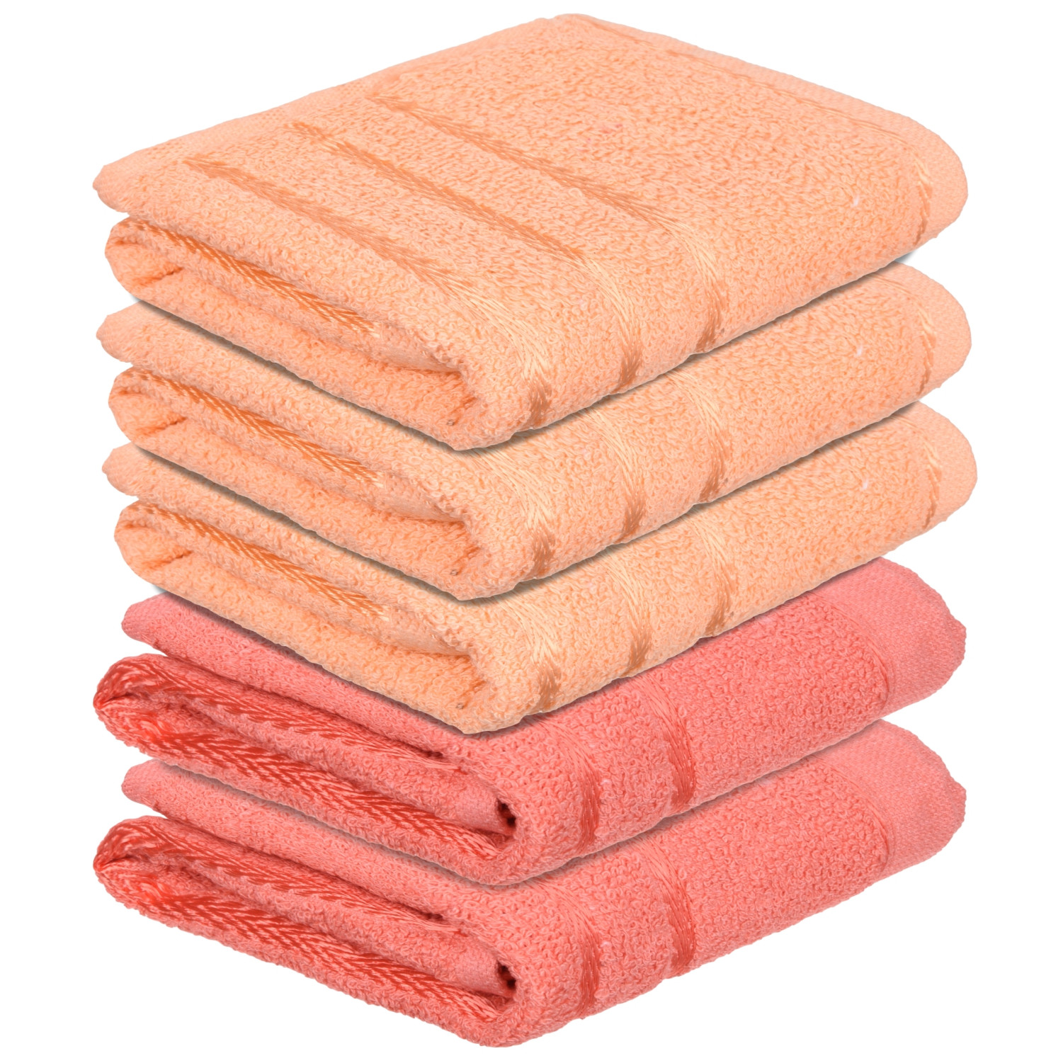 Kuber Industries Face Towel | Towels for Facewash | Towels for Gym | Facewash for Travel | Towels for Daily use | Workout Hand Towel | Lining Design | 14x21 Inch | Pack of 5 | Multi