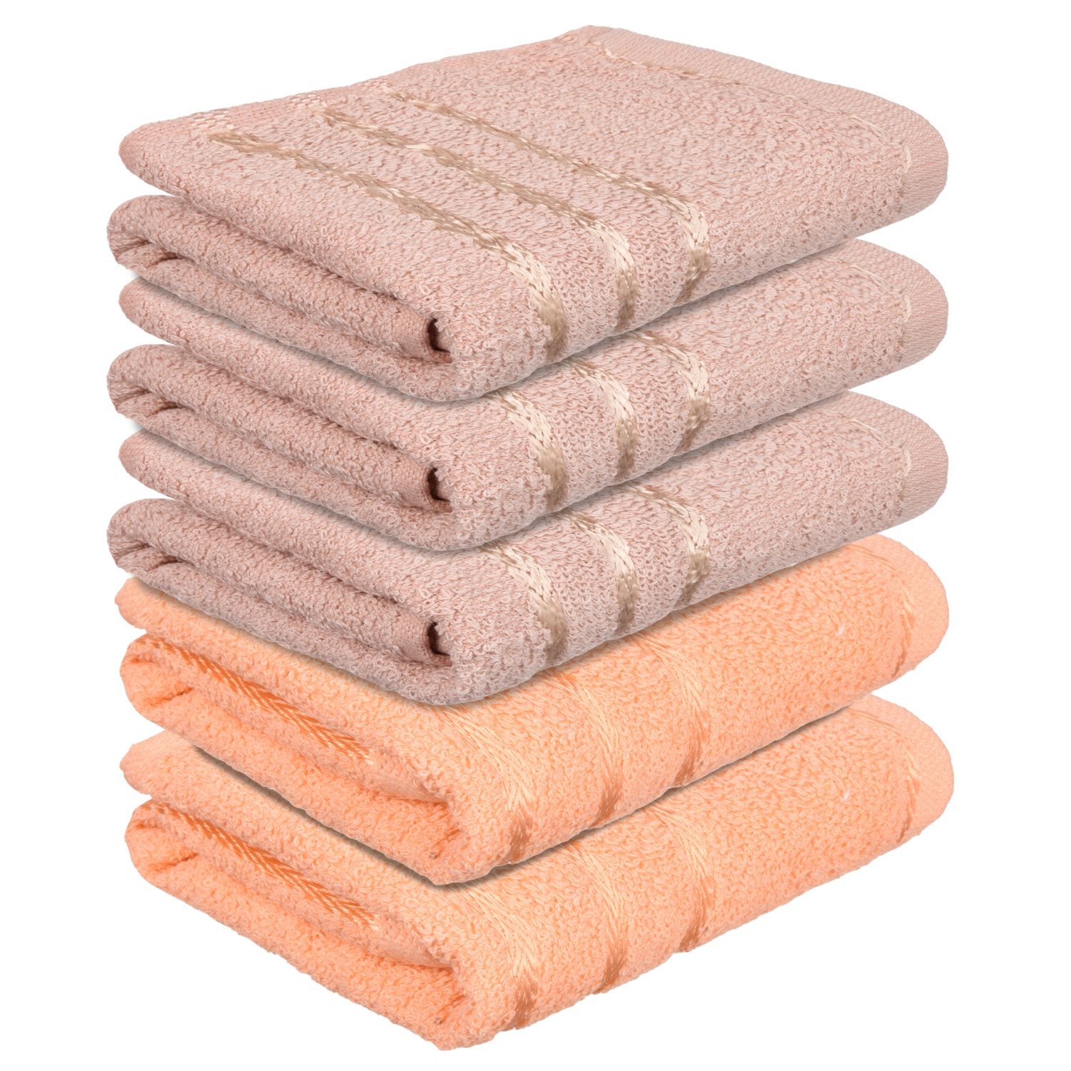 Kuber Industries Face Towel | Towels for Facewash | Towels for Gym | Facewash for Travel | Towels for Daily use | Workout Hand Towel | Lining Design | 14x21 Inch | Pack of 5 | Multi