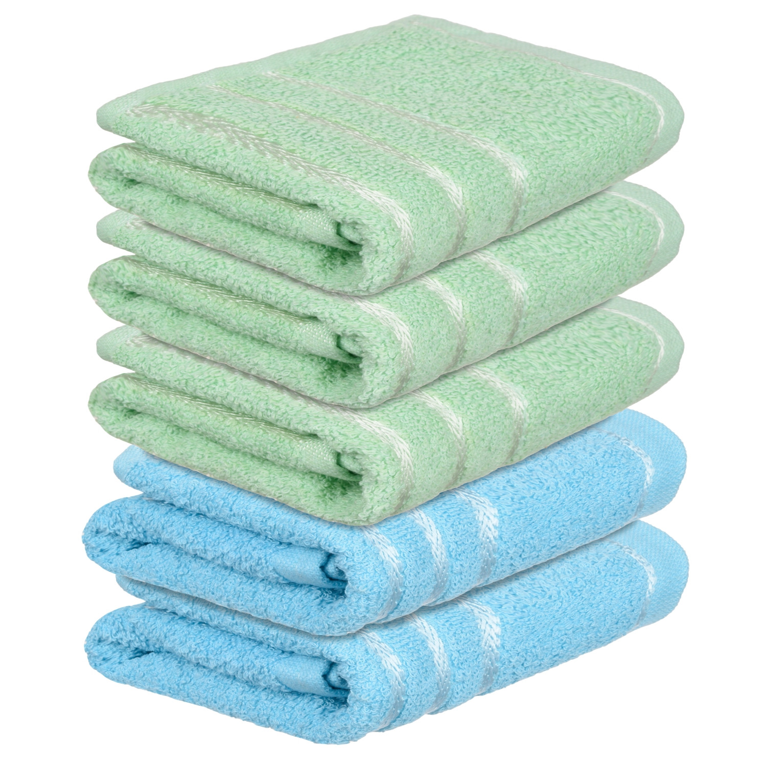 Kuber Industries Face Towel | Towels for Facewash | Towels for Gym | Facewash for Travel | Towels for Daily use | Workout Hand Towel | Lining Design | 14x21 Inch | Pack of 5 | Multi