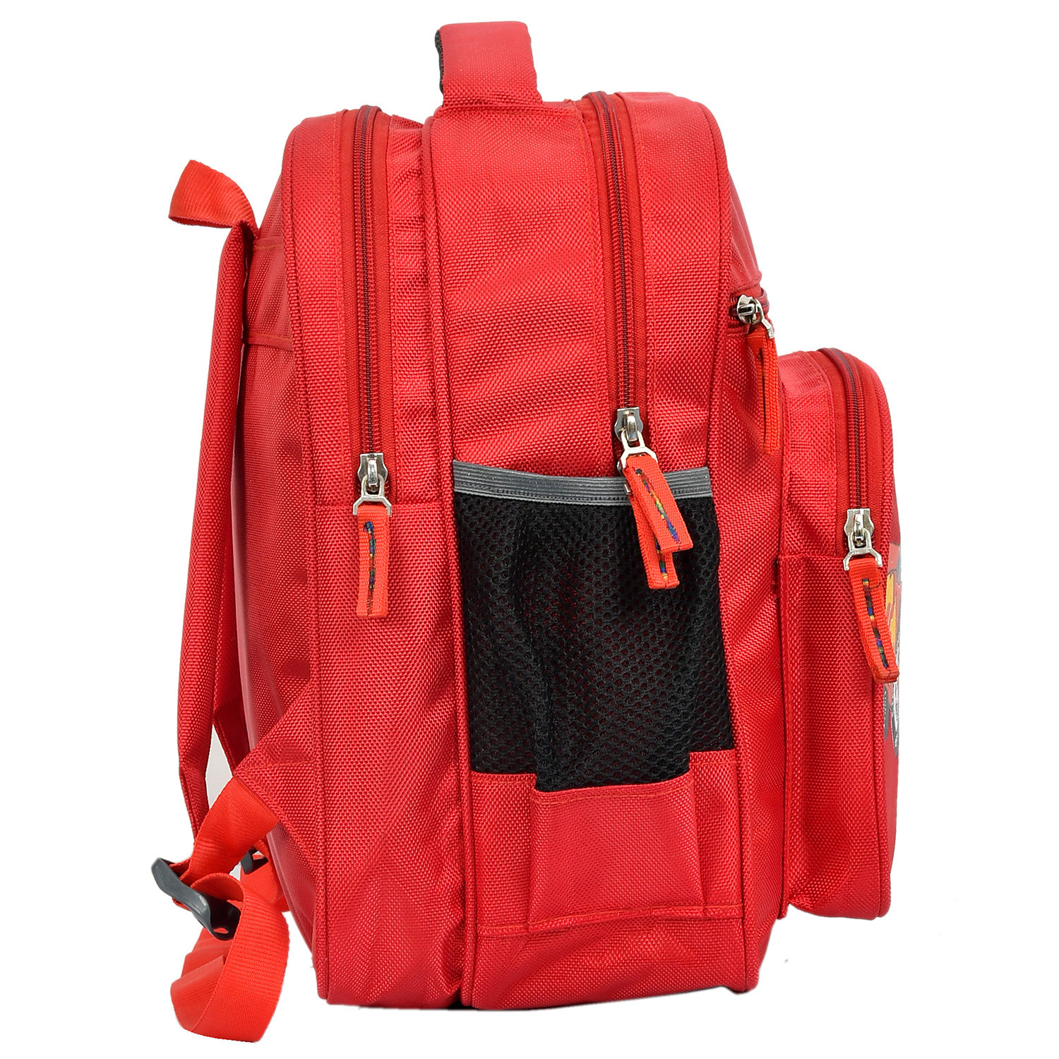 Kuber Industries Fictional Car School Bag | Kids School Bags | Student Bookbag | Spacious School Bag | School Bag for Girls & Boys | School Backpack for Kids | 4 Compartments School Bag | Red