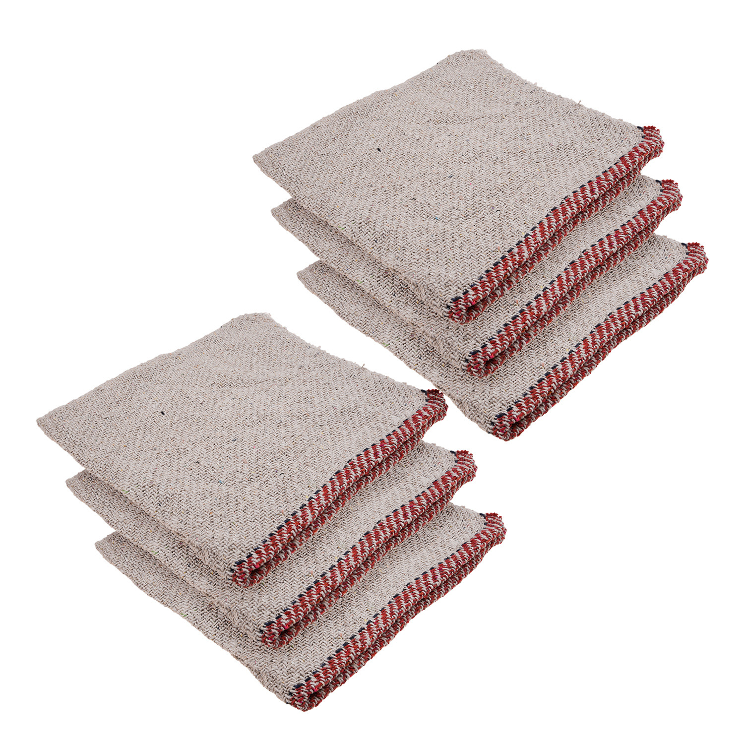 Kuber Industries Floor Cleaning Pocha | Plain Duster Cloth | Cotton Reusable Sweeping Cloth For Home | Small | Kitchen | 18x18 Inch  White