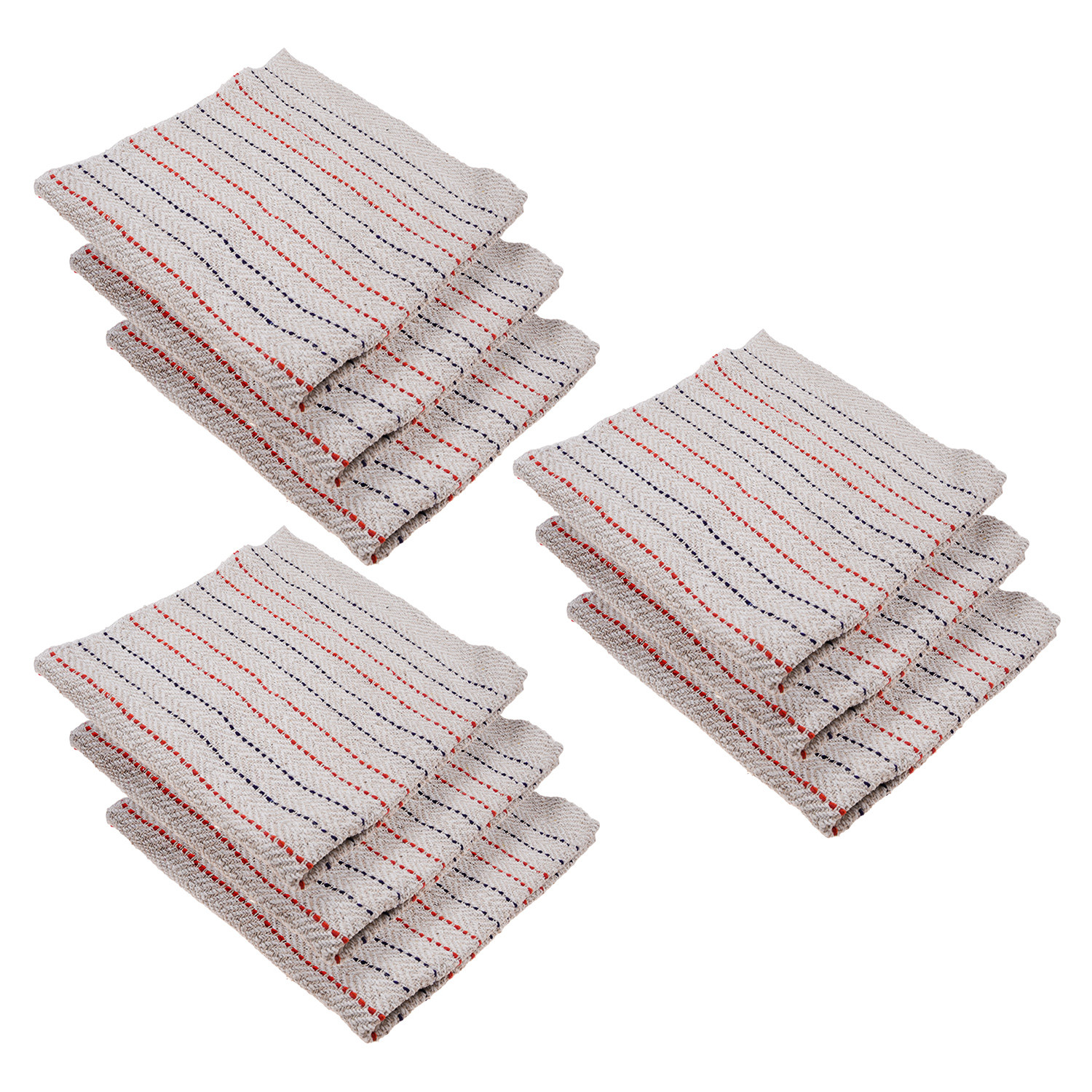 Kuber Industries Floor Cleaning Pocha | White Lining Khadi Duster Cloth | Cotton Reusable Sweeping Cloth For Home | Kitchen | Large | 28x28 Inch |  White
