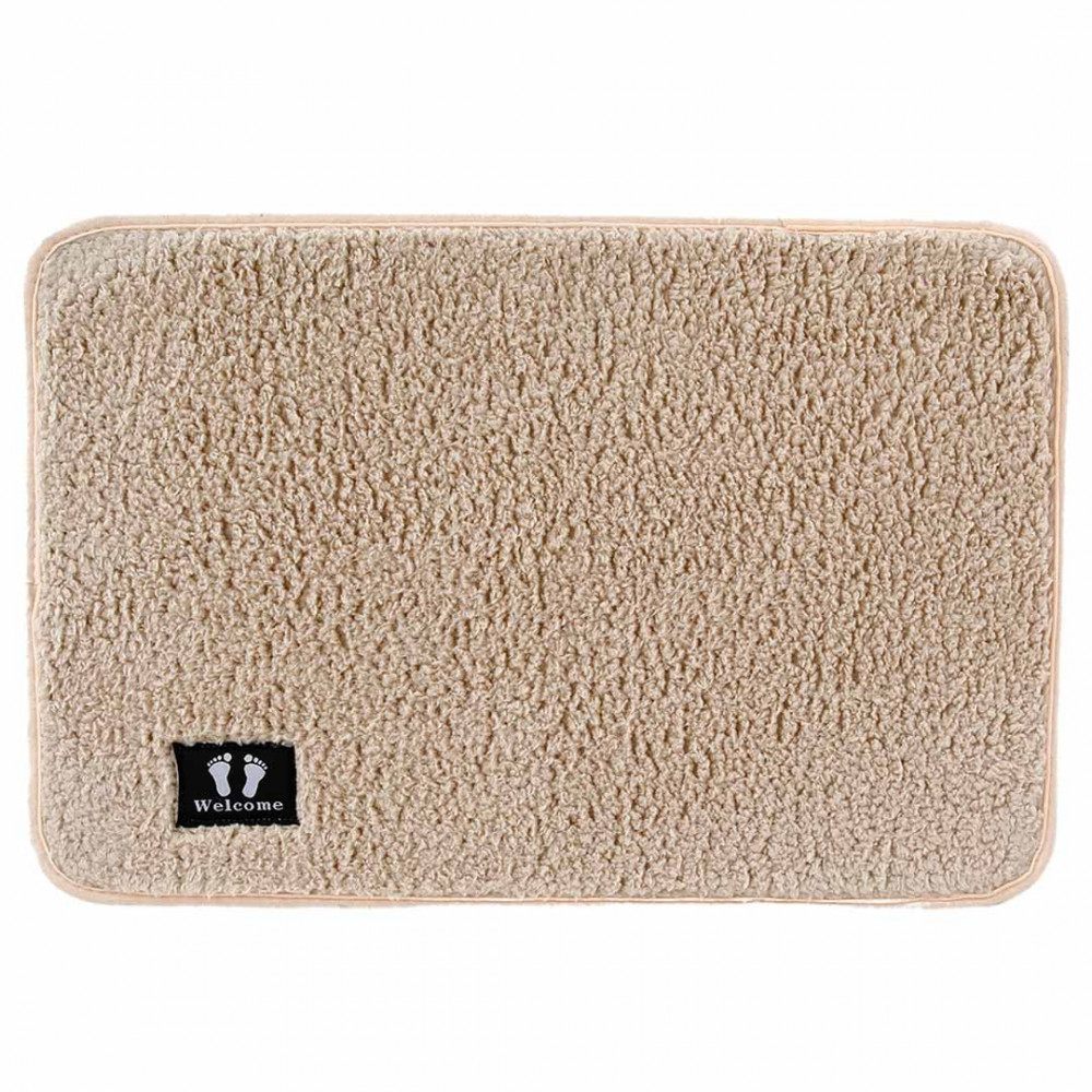 Kuber Industries Floor Mat|Stylish Door Mat|Durable &amp; Easy to Maintain|Multi-Utility Floor Mat for Living Room,Bedroom,Bathroom,Kitchen,Entrances &amp; Other Spaces|SZ-03|40 x 60 cm,Khaki
