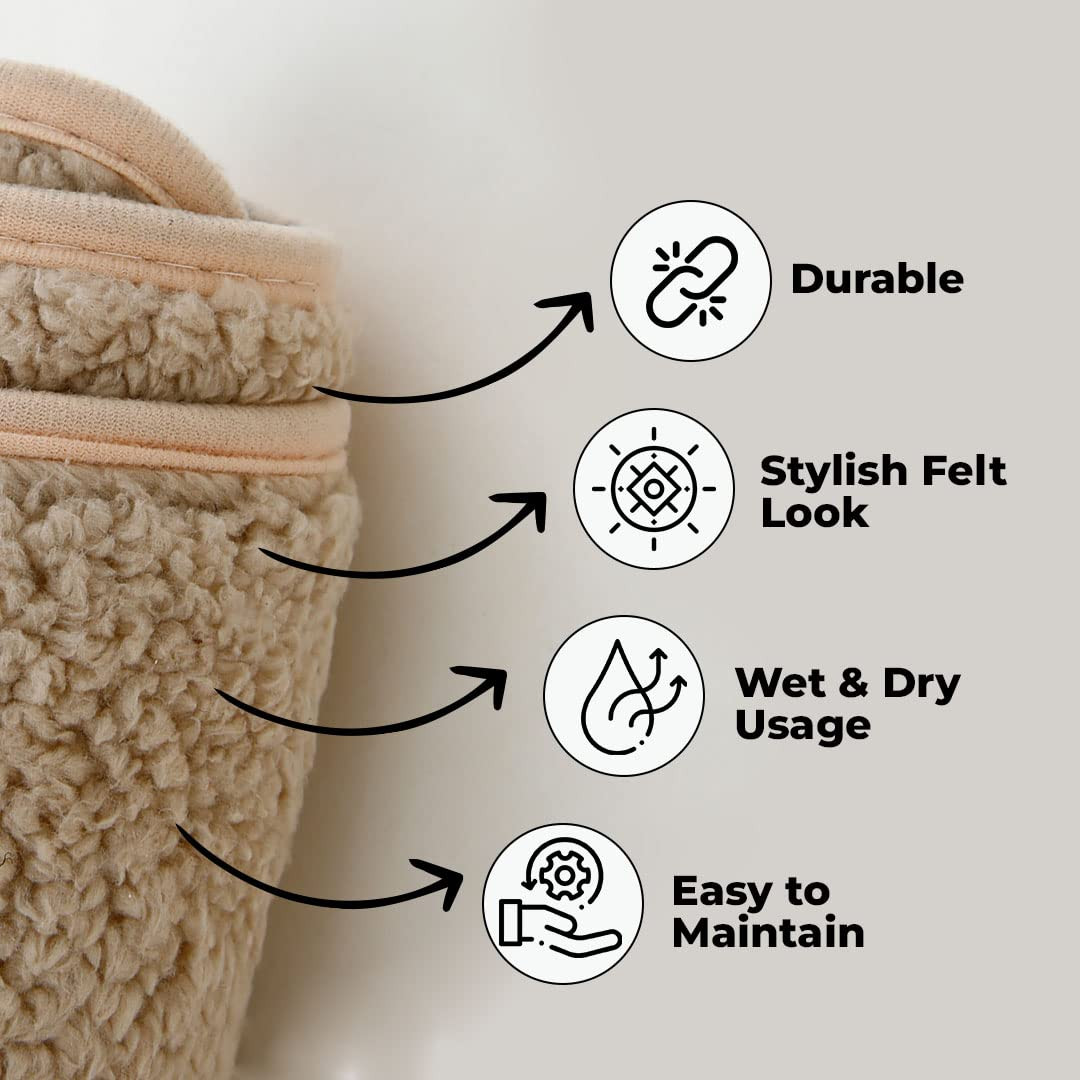 Kuber Industries Floor Mat|Stylish Door Mat|Durable & Easy to Maintain|Multi-Utility Floor Mat for Living Room,Bedroom,Bathroom,Kitchen,Entrances & Other Spaces|SZ-03|40 x 60 cm,Khaki