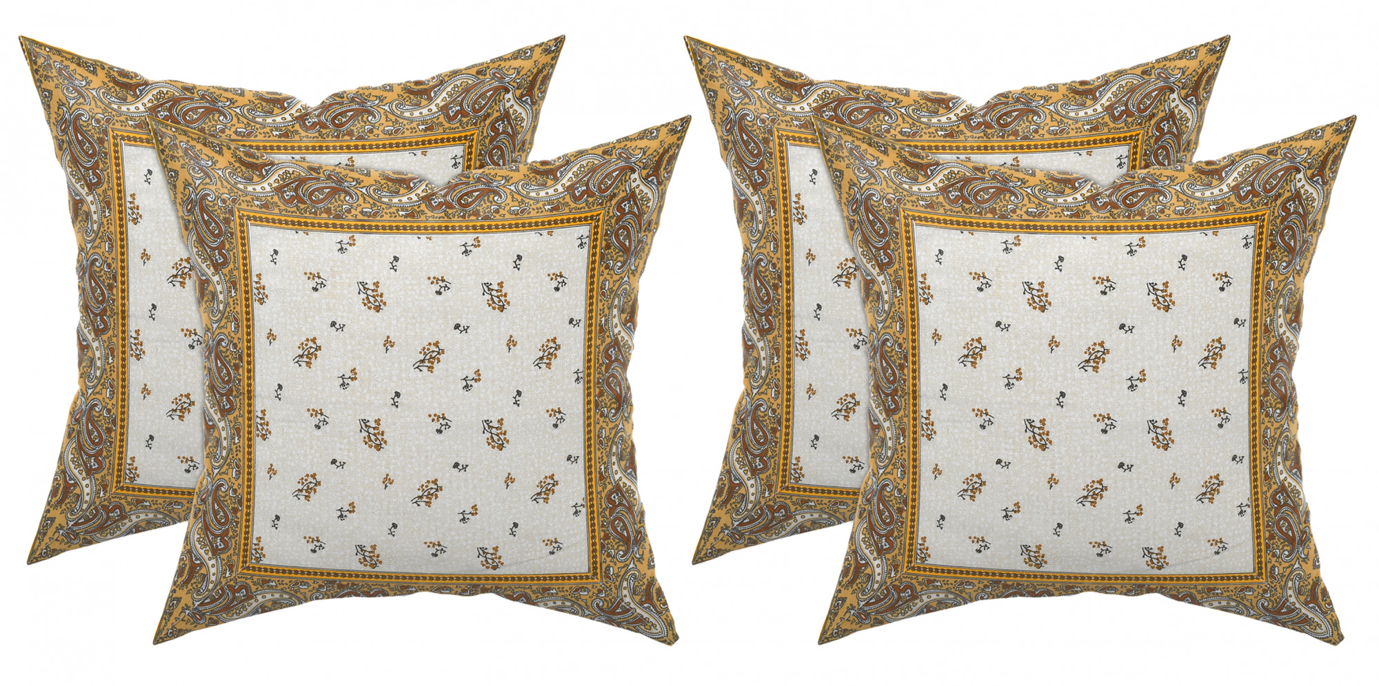 Kuber Industries Floral Design Cotton Abstract Decorative Throw Pillow/Cushion Covers 16
