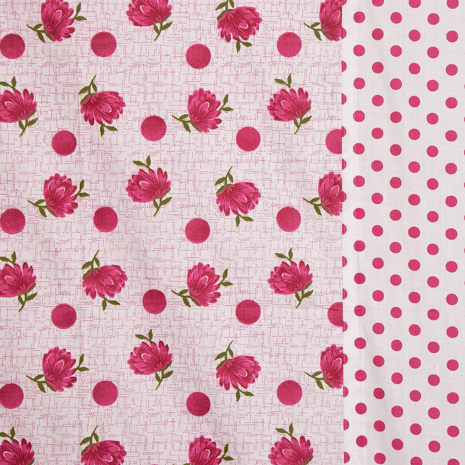 Kuber Industries Floral Design Cotton Diwan Set With 8 Pieces (Pink)-HS_38_KUBMART21135