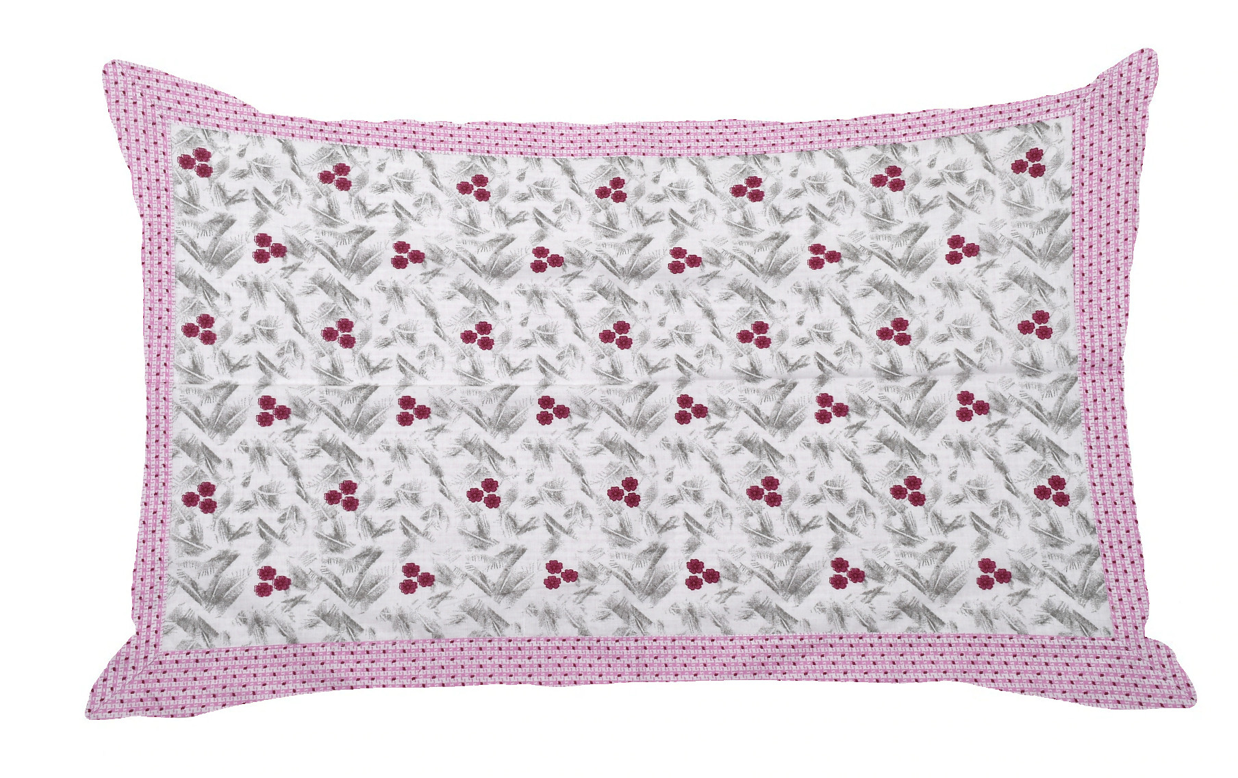 Kuber Industries Floral Design Premium Cotton Pillow Covers, 18 x 28 inch,(Pink)
