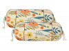 Floral Print Cotton Bolster Cover- Set of 2, 16x32 (Cream)