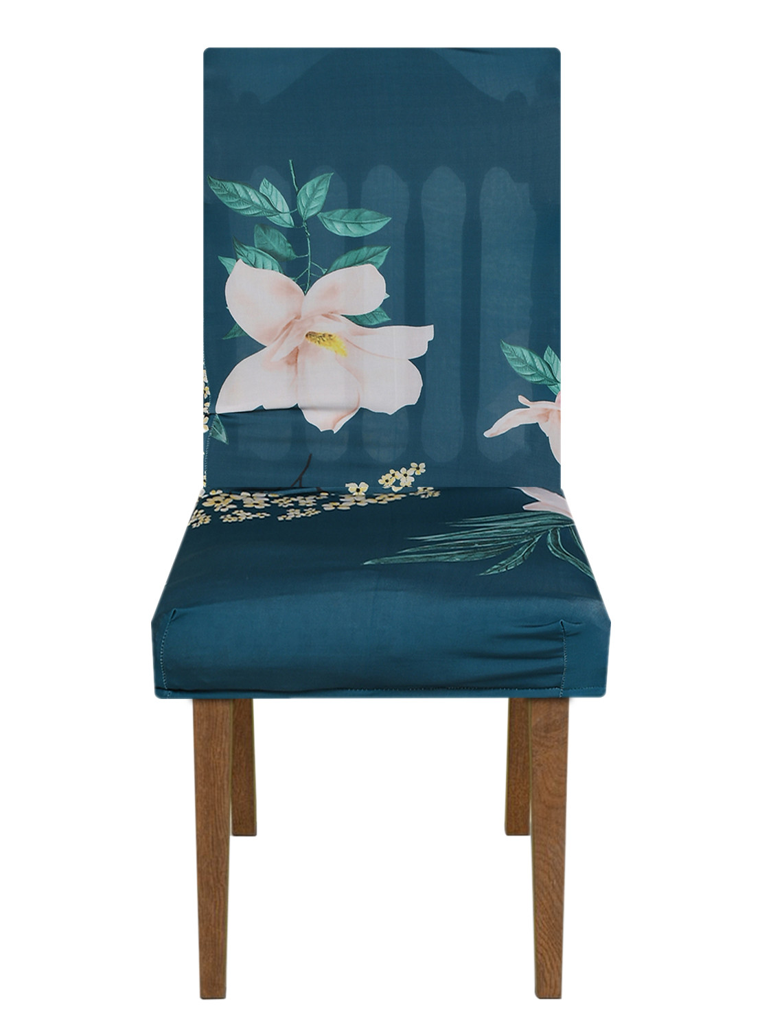 Kuber Industries Floral Print Elastic Stretchable Polyester Chair Cover For Home, Office, Hotels, Wedding Banquet (Green) 54KM4327