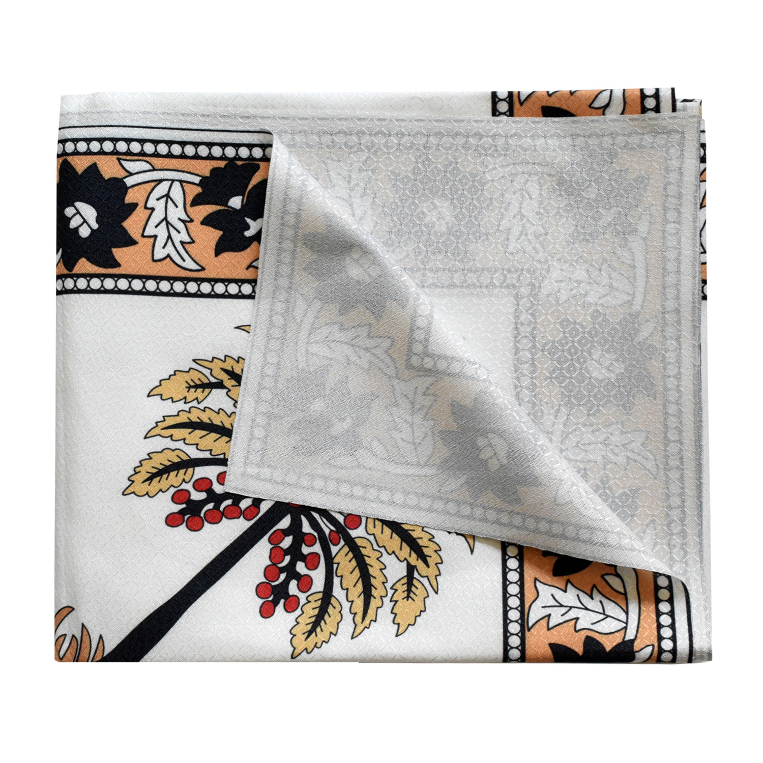 Kuber Industries Floral Print Polyester Center Table Cover/Table Cloth For Home Decorative Luxurious 4 Seater, 60