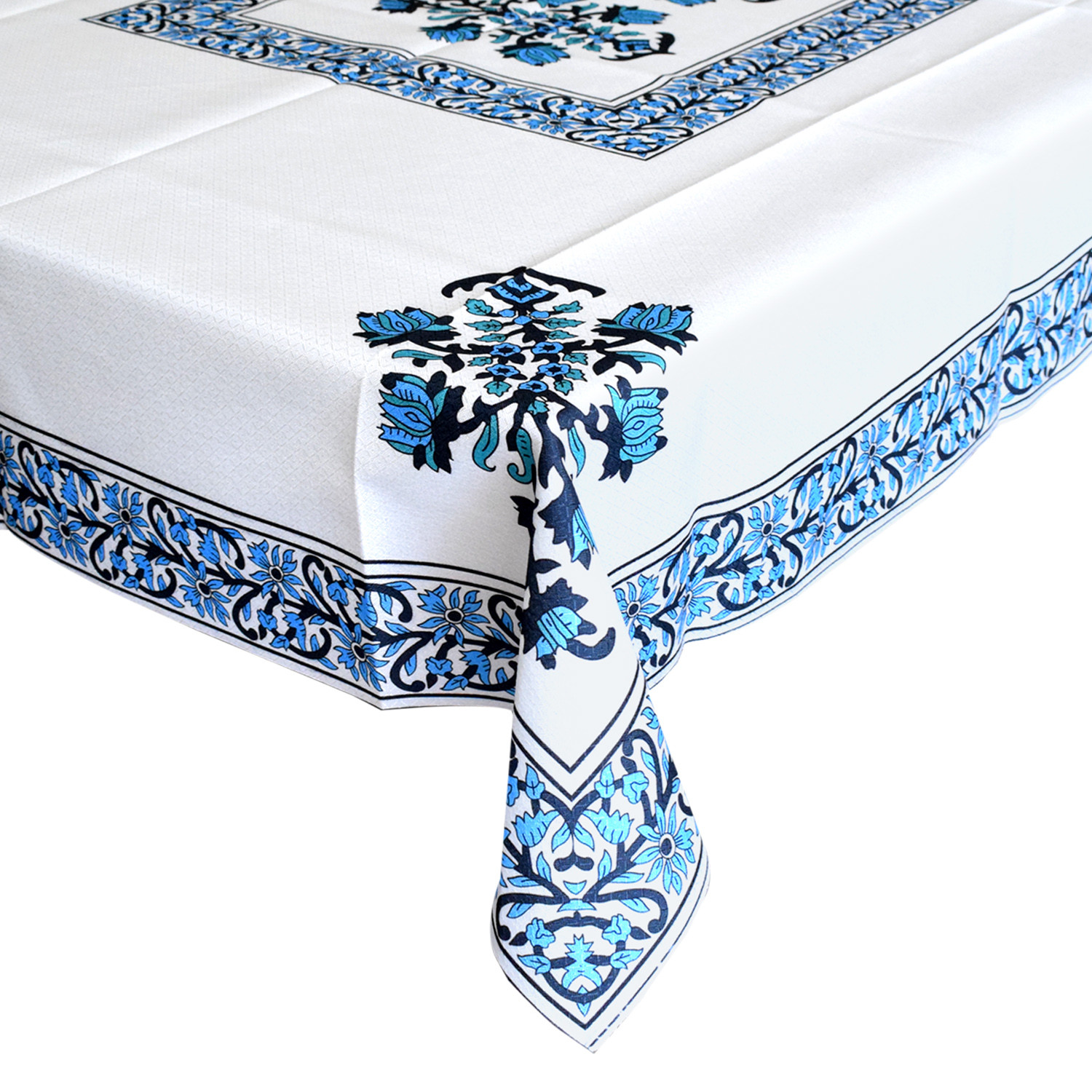 Kuber Industries Floral Print Polyester Center Table Cover/Table Cloth For Home Decorative Luxurious 4 Seater, 60