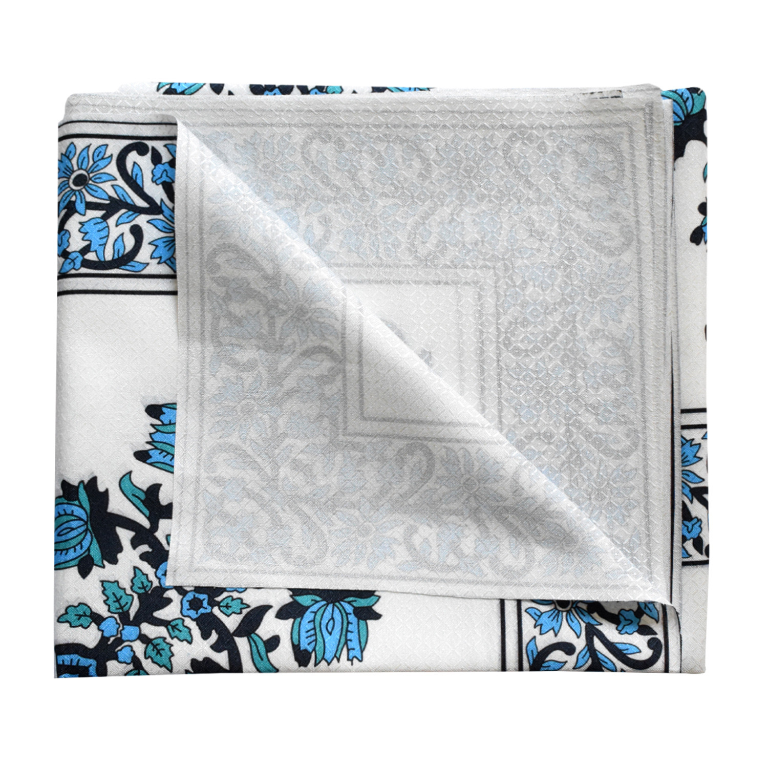 Kuber Industries Floral Print Polyester Center Table Cover/Table Cloth For Home Decorative Luxurious 4 Seater, 60