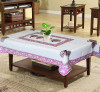 Kuber Industries Floral Print Polyester Center Table Cover/Table Cloth For Home Decorative Luxurious 4 Seater, 60&quot;x40&quot; (Pink) 54KM4261