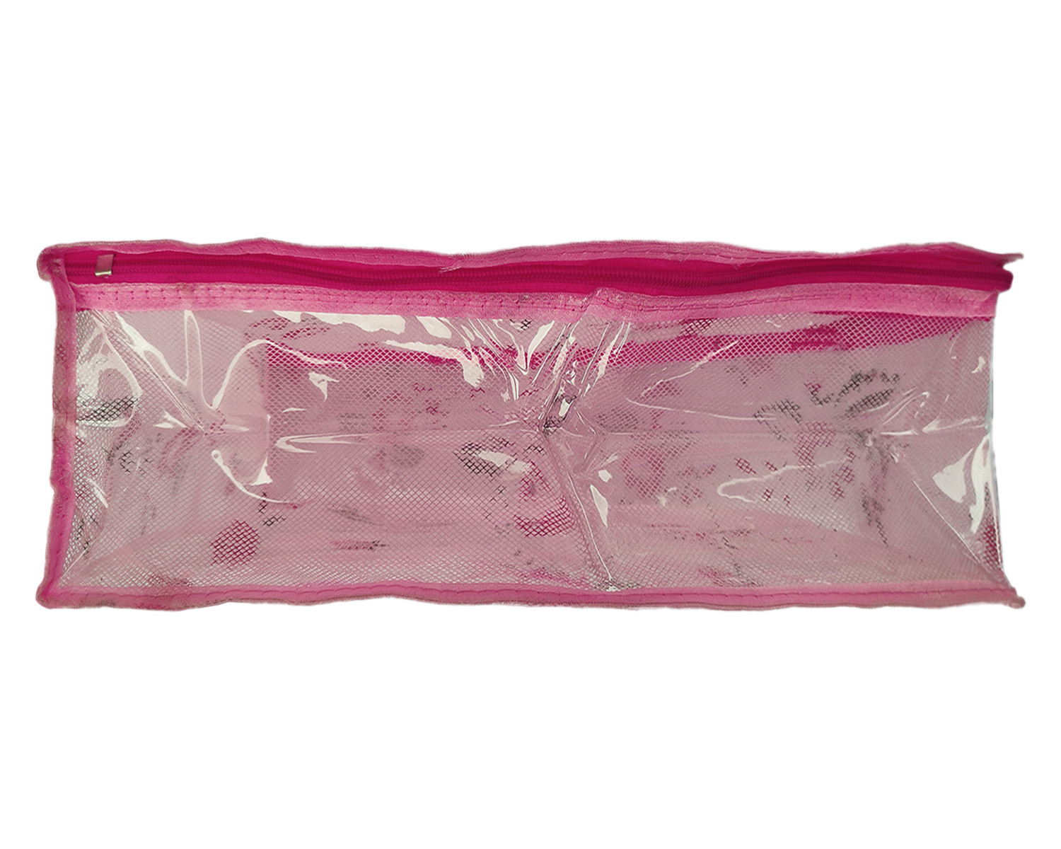 Kuber Industries Floral Print PVC Blouse Cover/Wardrobe organizer/Clothes Cover For  Blouse (Pink)