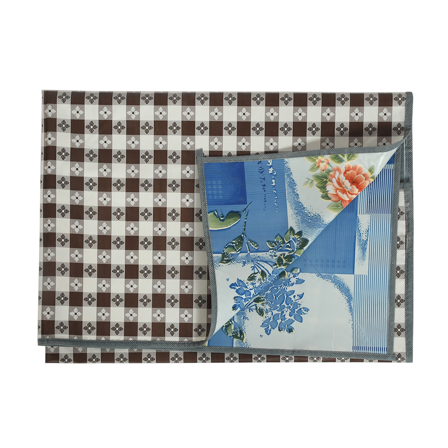 Kuber Industries Floral Print PVC Center Table Cover/Table Cloth For Home Decorative Luxurious 4 Seater, 60