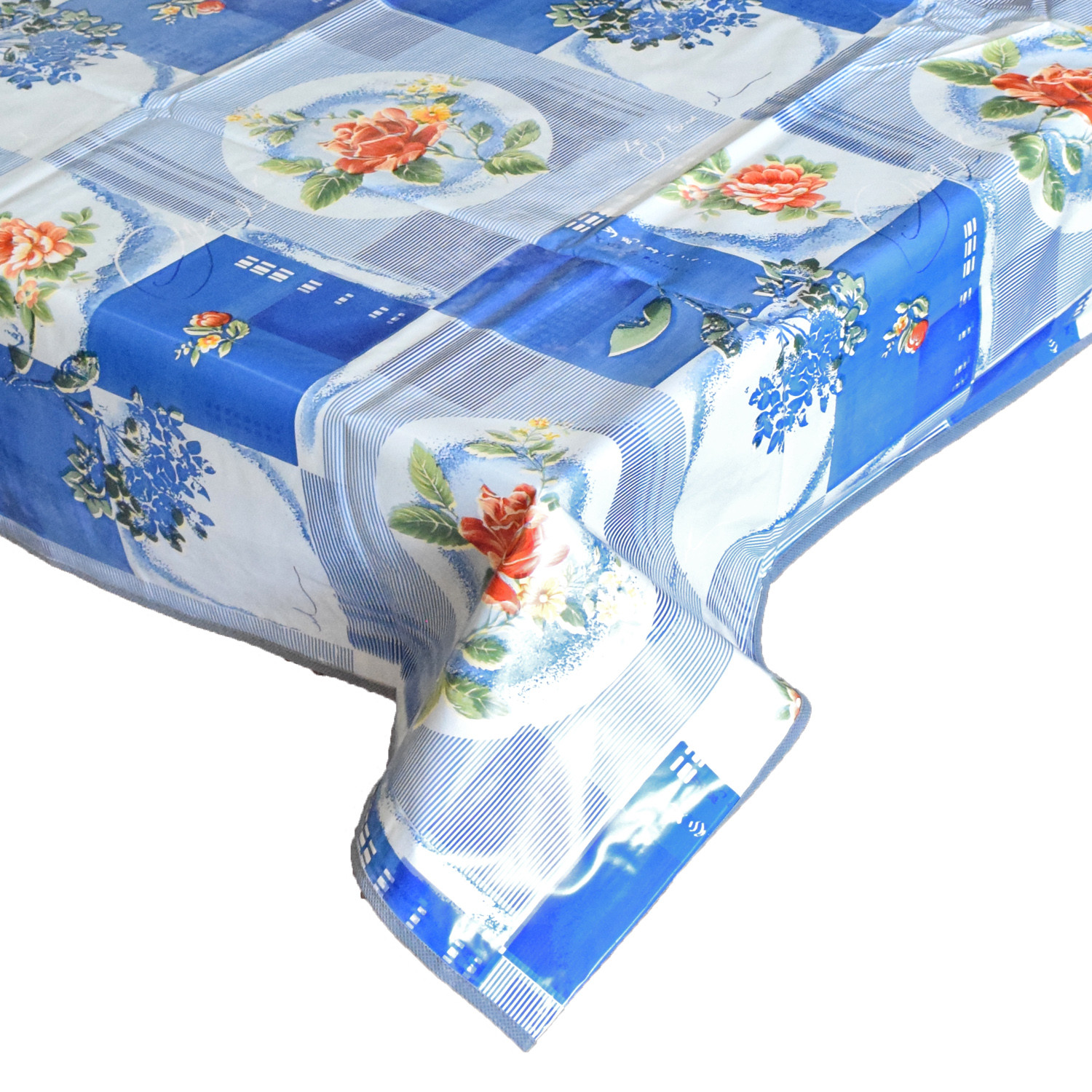 Kuber Industries Floral Print PVC Center Table Cover/Table Cloth For Home Decorative Luxurious 4 Seater, 60