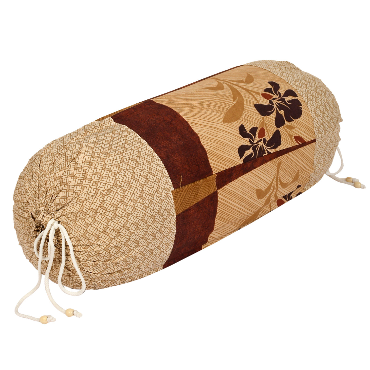 Kuber Industries Floral Print Soft & Luxurious Decorative Cotton Bolster Cover 2, 16