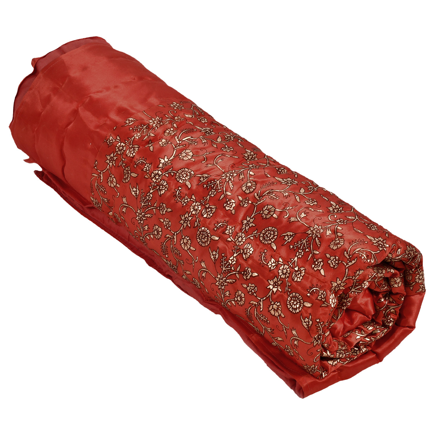 Kuber Industries Floral Print Soft Light Weight Microfiber Filler Silk Double Bed Razai, Quilt, Comforter, Blanket, 90
