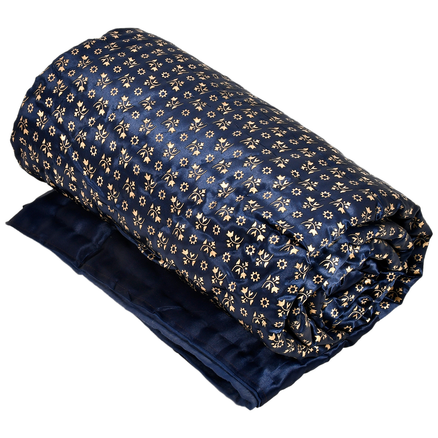 Kuber Industries Floral Print Soft Light Weight Microfiber Filler Silk Single Bed Razai, Quilt, Comforter, Blanket, 60