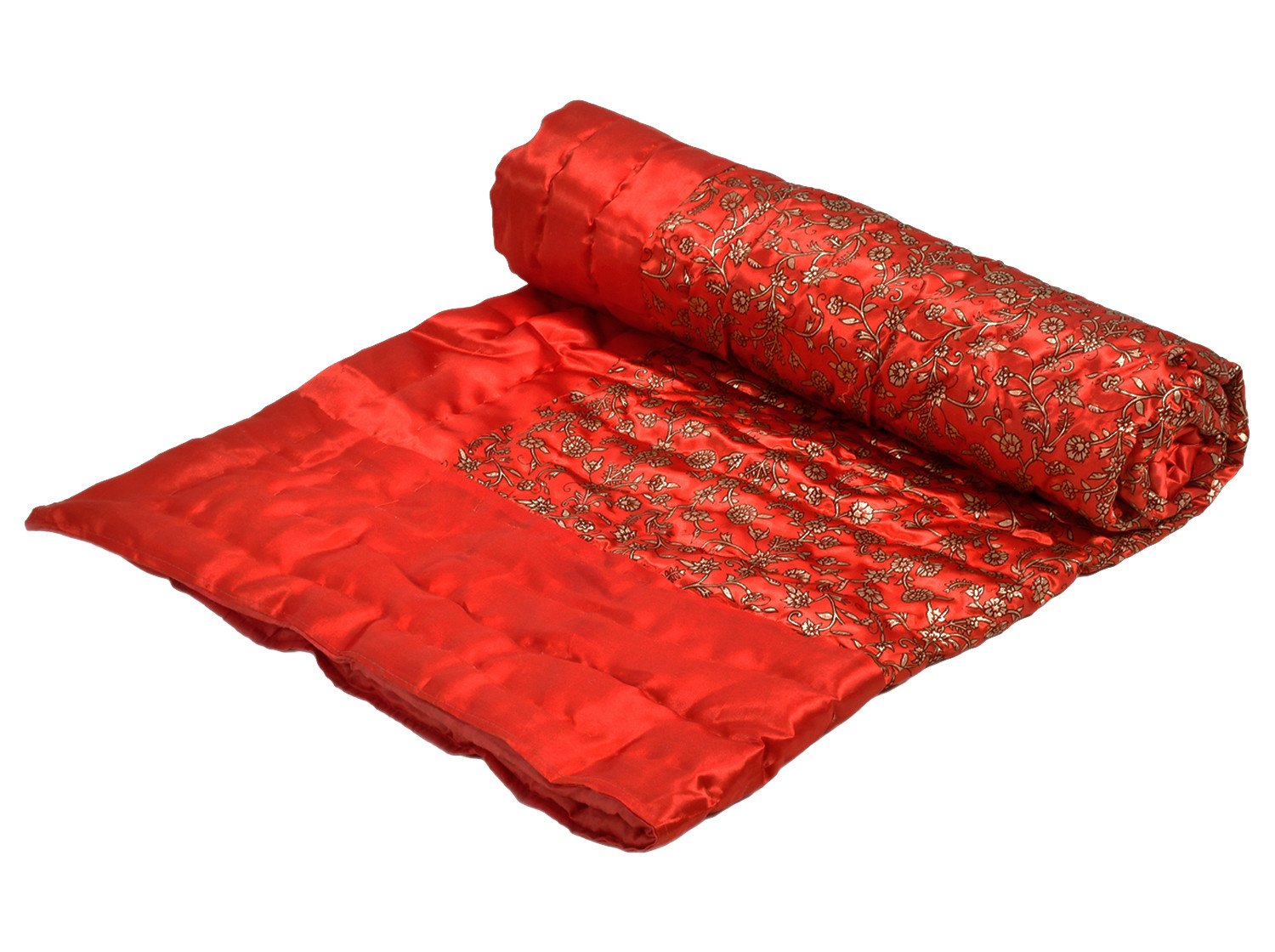 Kuber Industries Floral Print Soft Light Weight Microfiber Filler Silk Single Bed Razai, Quilt, Comforter, Blanket, 60