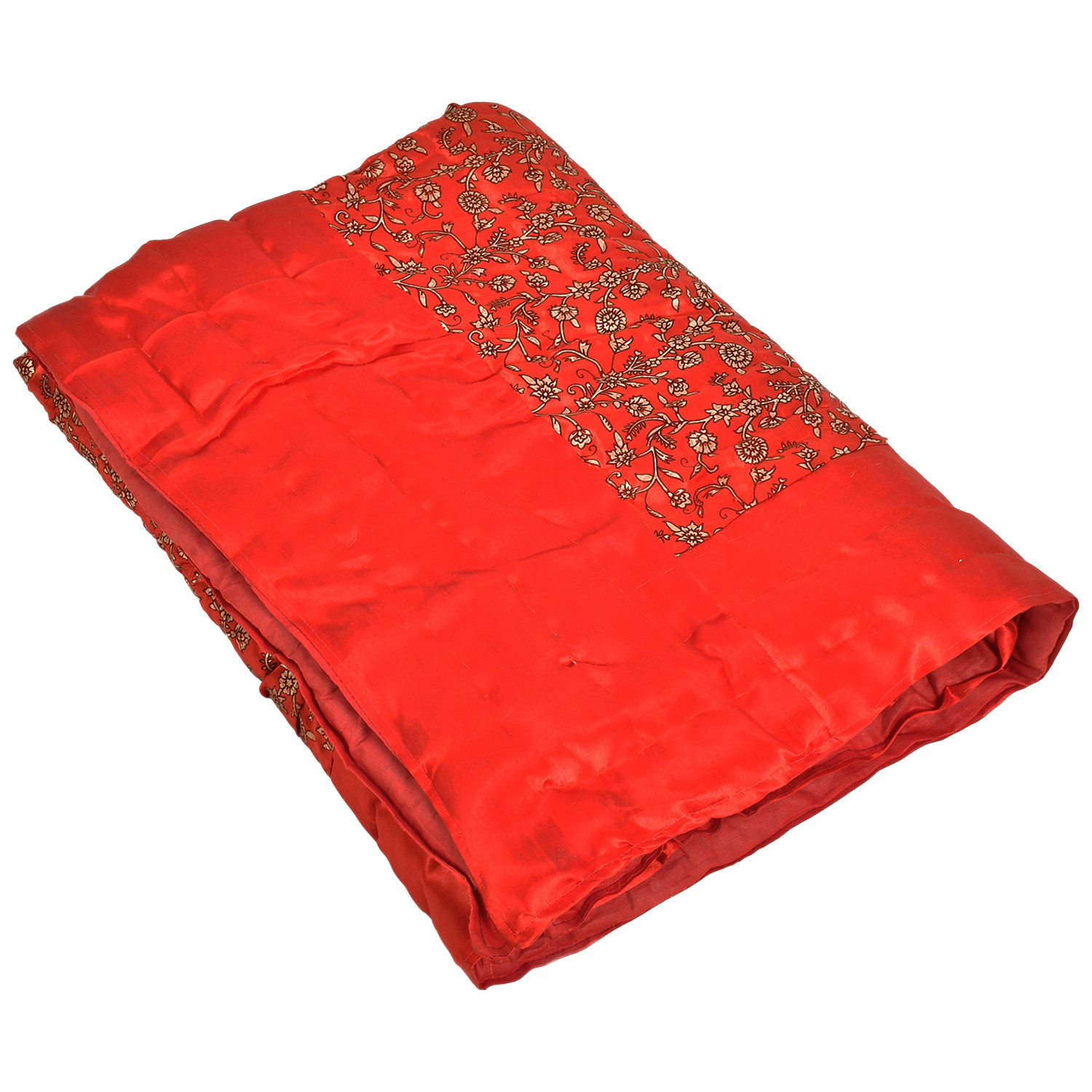 Kuber Industries Floral Print Soft Light Weight Microfiber Filler Silk Single Bed Razai, Quilt, Comforter, Blanket, 60