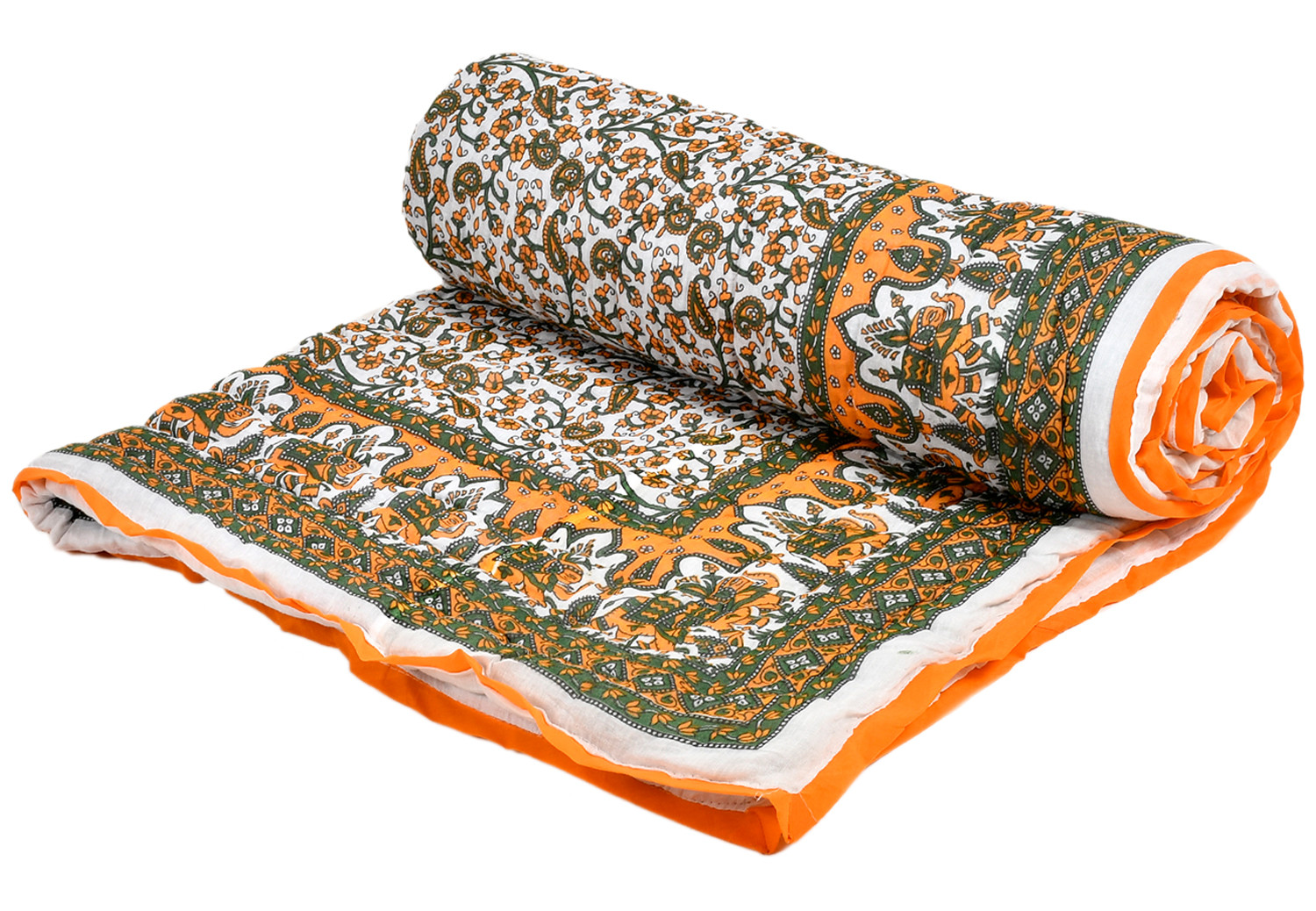 Kuber Industries Floral Print Soft Light Weight Reversible Microfiber Filler Cotton Single Bed Razai, Quilt, Comforter, Blanket, 60