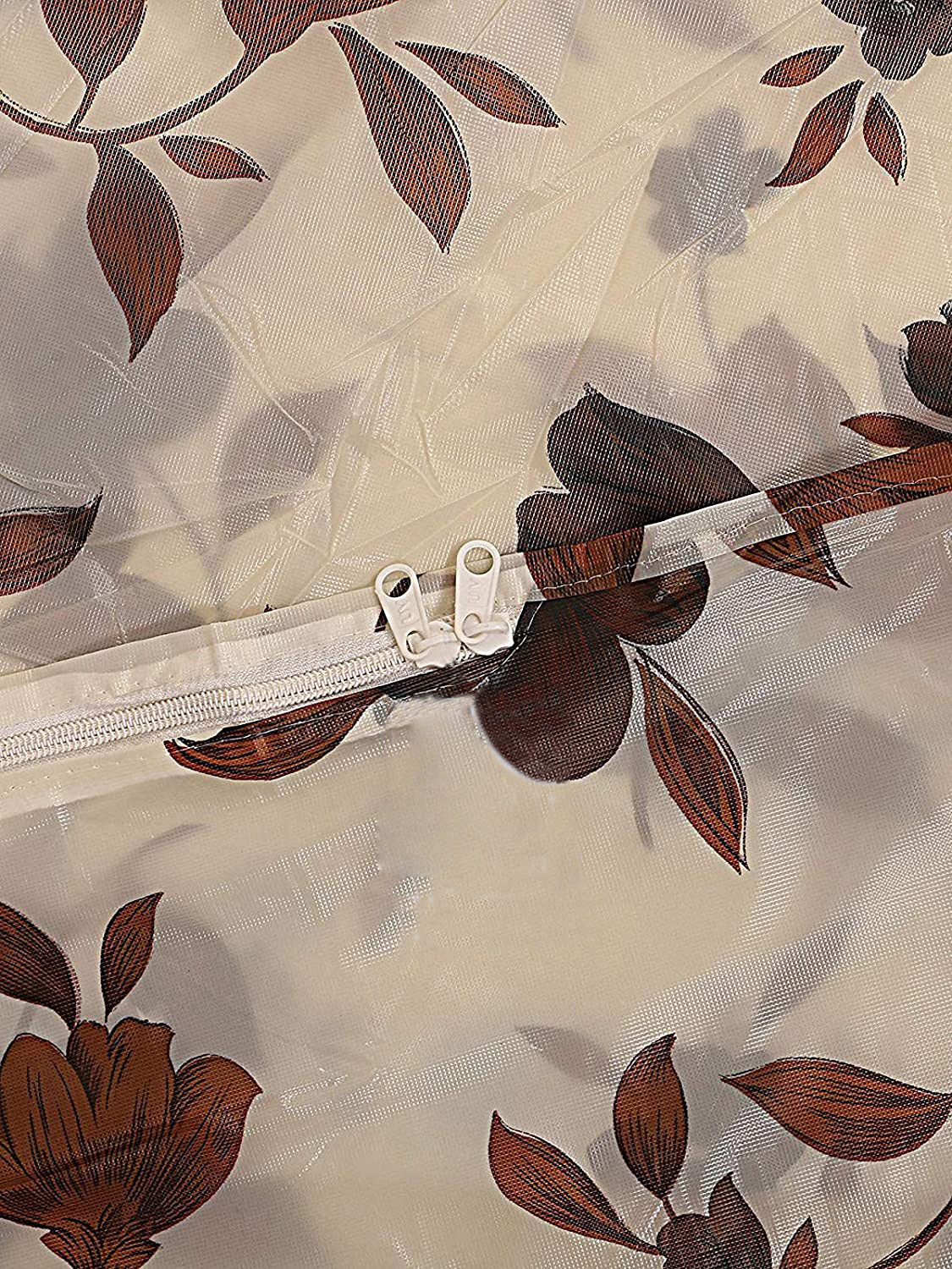 Kuber Industries Floral PVC Top Load Semi Automatic Washing Machine Fittedsheet Cover - Cream, Cotton (Top Load Semi Automatic Washing Machine Cover)