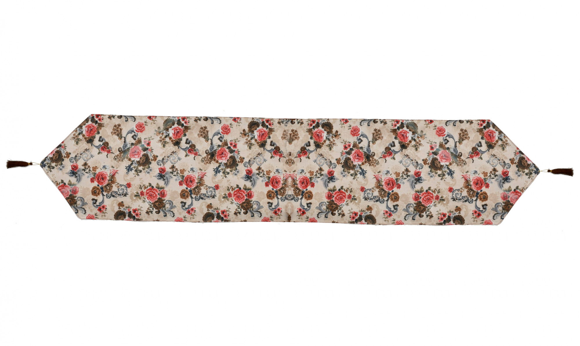 Kuber Industries Flower Design Cotton Table Runner for Family Dinners or Gatherings, Indoor or Outdoor Parties & Everyday Use, 16