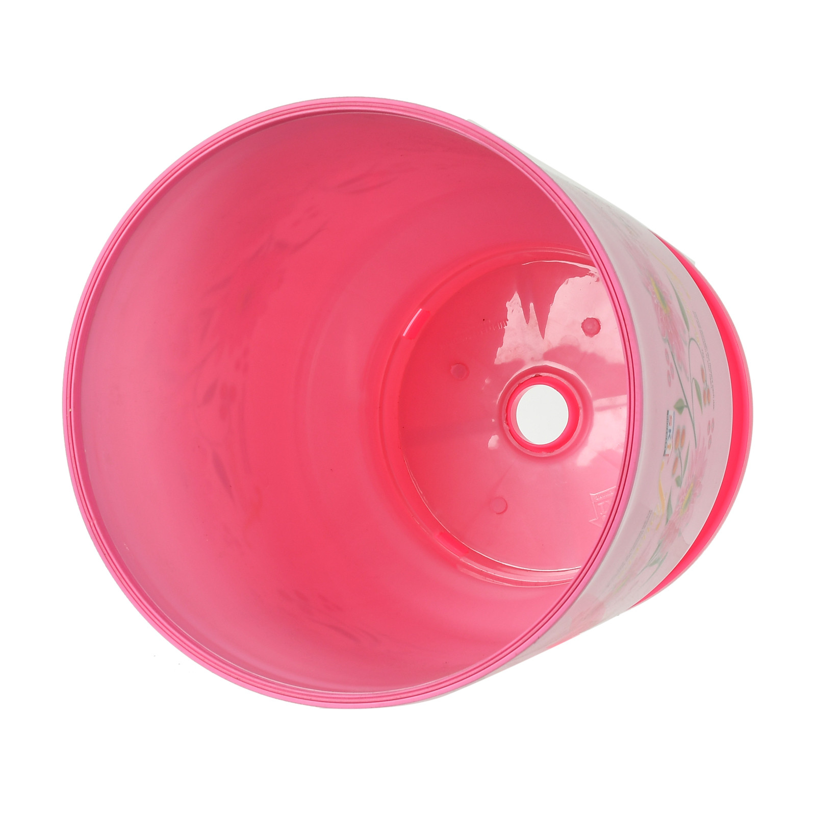Kuber Industries Flower Design Portable, Ligthweight Plastic Sitting Stool For Indoor & Outdoor (Pink)