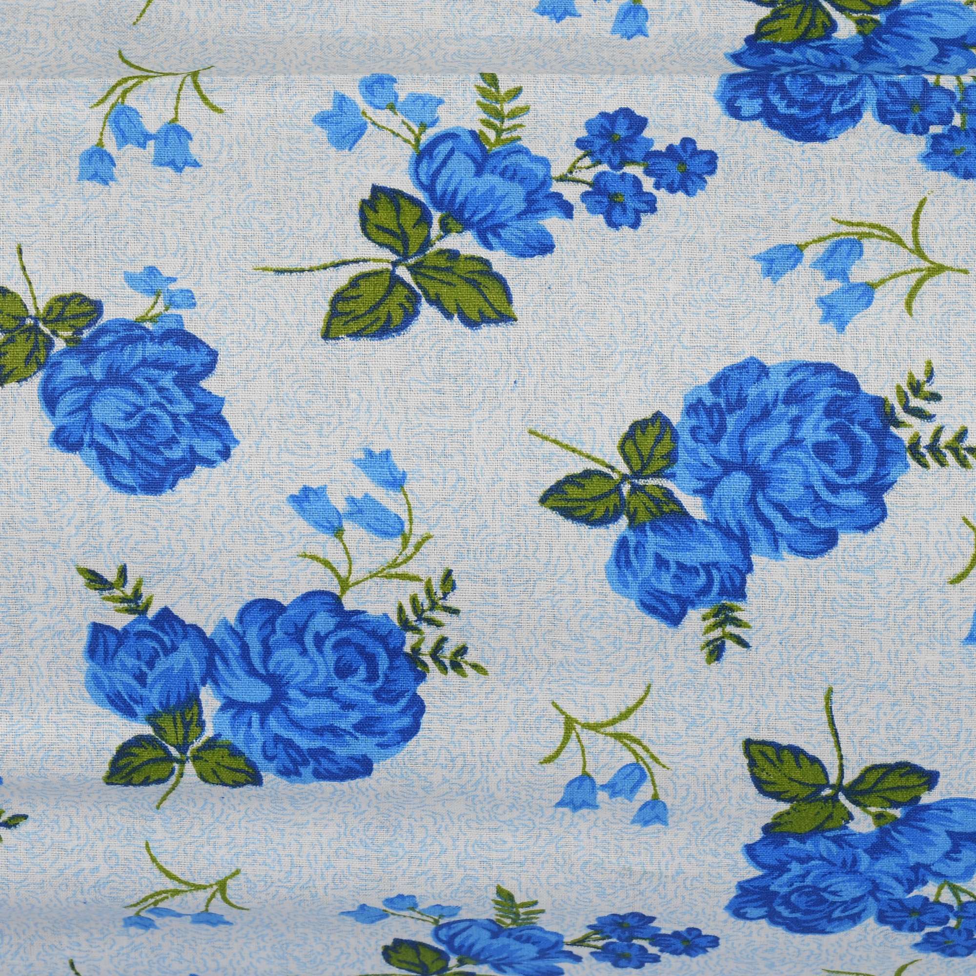 Kuber Industries Flower Design Premium Cotton Bolster Covers, 16 x 30 inch,(Blue)