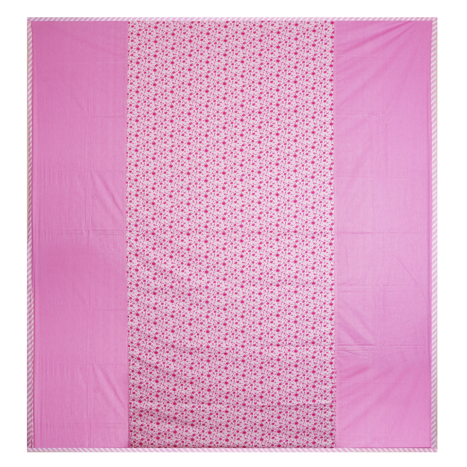 Kuber Industries Flower Design Pure Cotton Soft Light Weight  All Season Single Bed Top  Sheet, Summer Quilt, Cotton Blanket,Dohar, Chadar (Pink)-HS_38_KUBMART21119