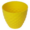 Flower Pot | Flower Planter Pots for Indoor | Flower Pots for Outdoor | Pot for Garden &amp; Balcony Flowering | Flower Plants Pot | Diamond Flower Pot | 6 Inch | Yellow