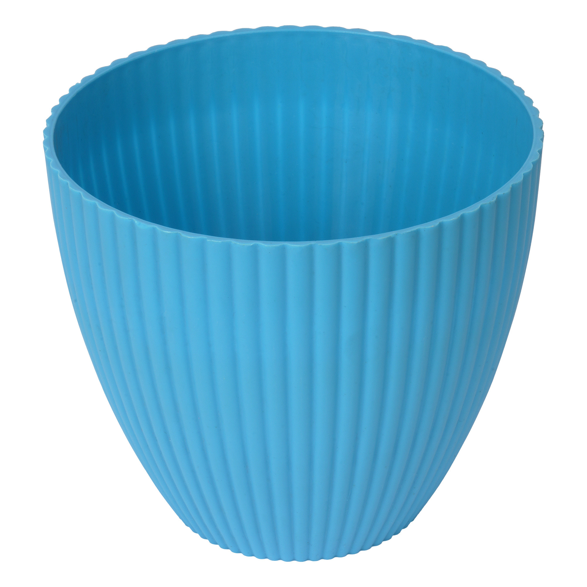 Kuber Industries Flower Pot | Flower Planter Pots for Indoor | Flower Pots for Outdoor | Pot for Garden & Balcony Flowering | Flower Plants Pot | Mega Flower Pot | 6 Inch | Blue