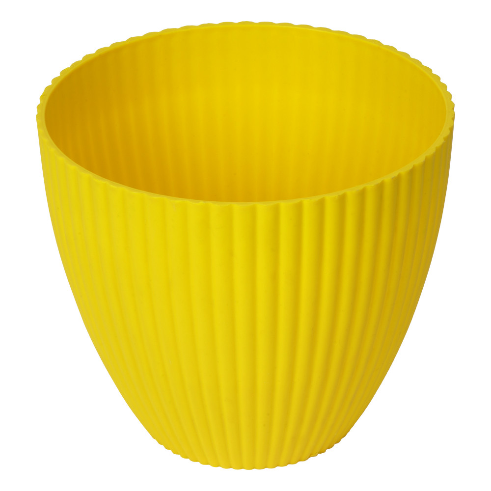 Kuber Industries Flower Pot | Flower Planter Pots for Indoor | Flower Pots for Outdoor | Pot for Garden &amp; Balcony Flowering | Flower Plants Pot | Mega Flower Pot | 6 Inch | Yellow