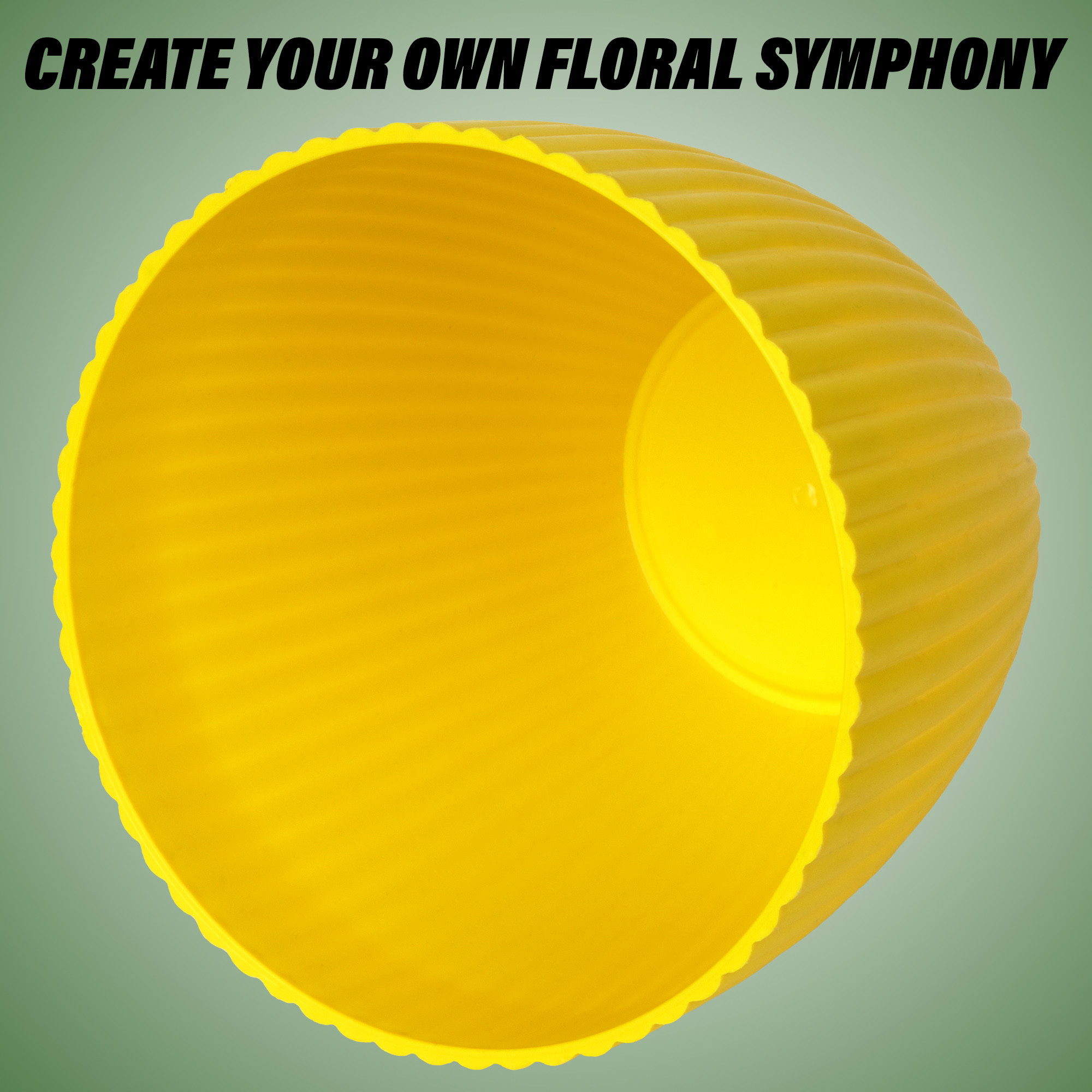 Kuber Industries Flower Pot | Flower Planter Pots for Indoor | Flower Pots for Outdoor | Pot for Garden & Balcony Flowering | Flower Plants Pot | Mega Flower Pot | 6 Inch | Yellow
