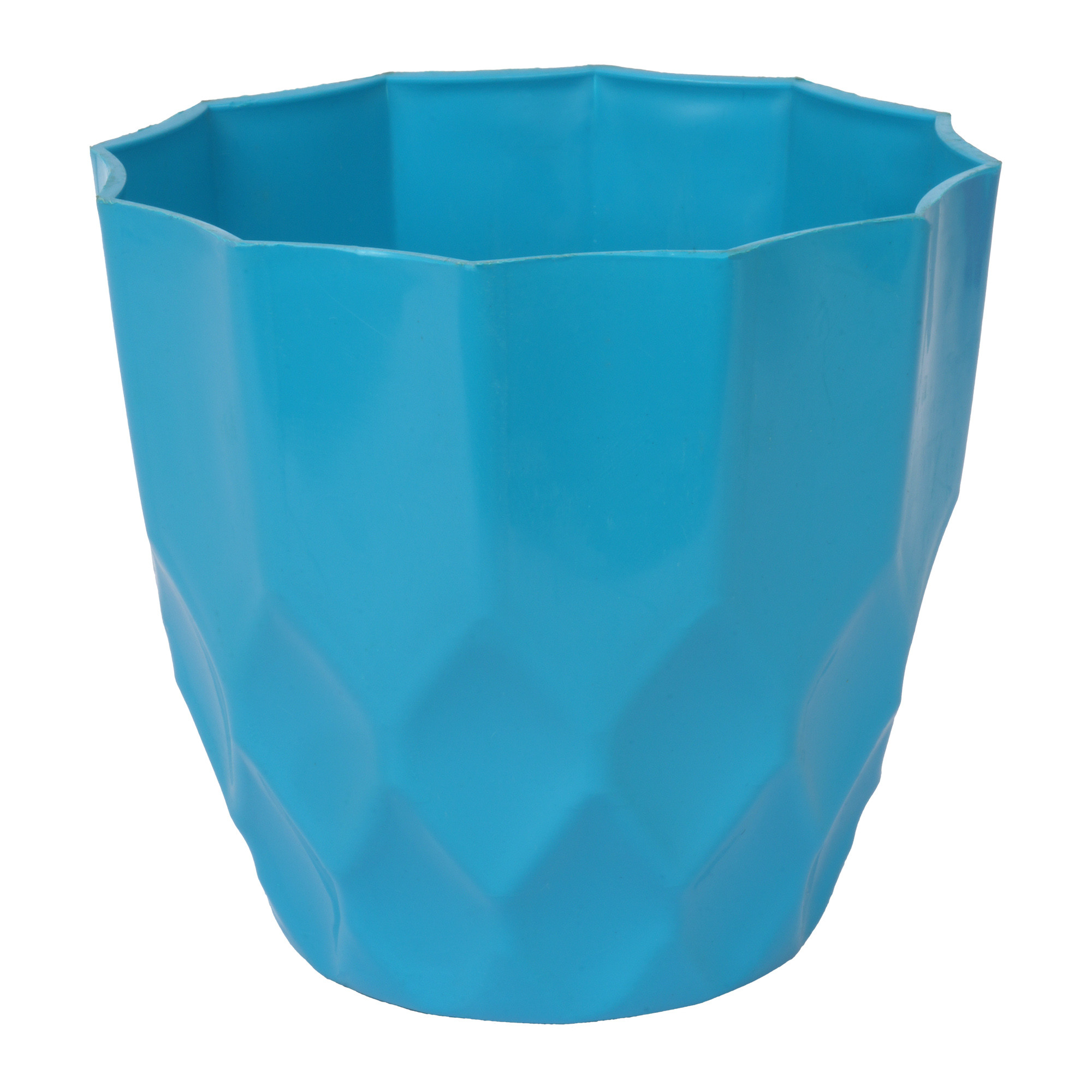 Kuber Industries Flower Pot | Flower Planter Pots for Indoor | Flower Pots for Outdoor | Pot for Garden & Balcony Flowering | Flower Plants Pot | Barfi Flower Pot | 6 Inch | Blue