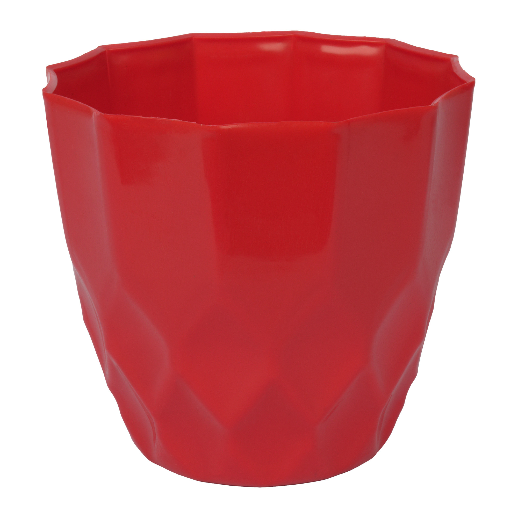 Kuber Industries Flower Pot | Flower Planter Pots for Indoor | Flower Pots for Outdoor | Pot for Garden & Balcony Flowering | Flower Plants Pot | Barfi Flower Pot | 6 Inch | Red