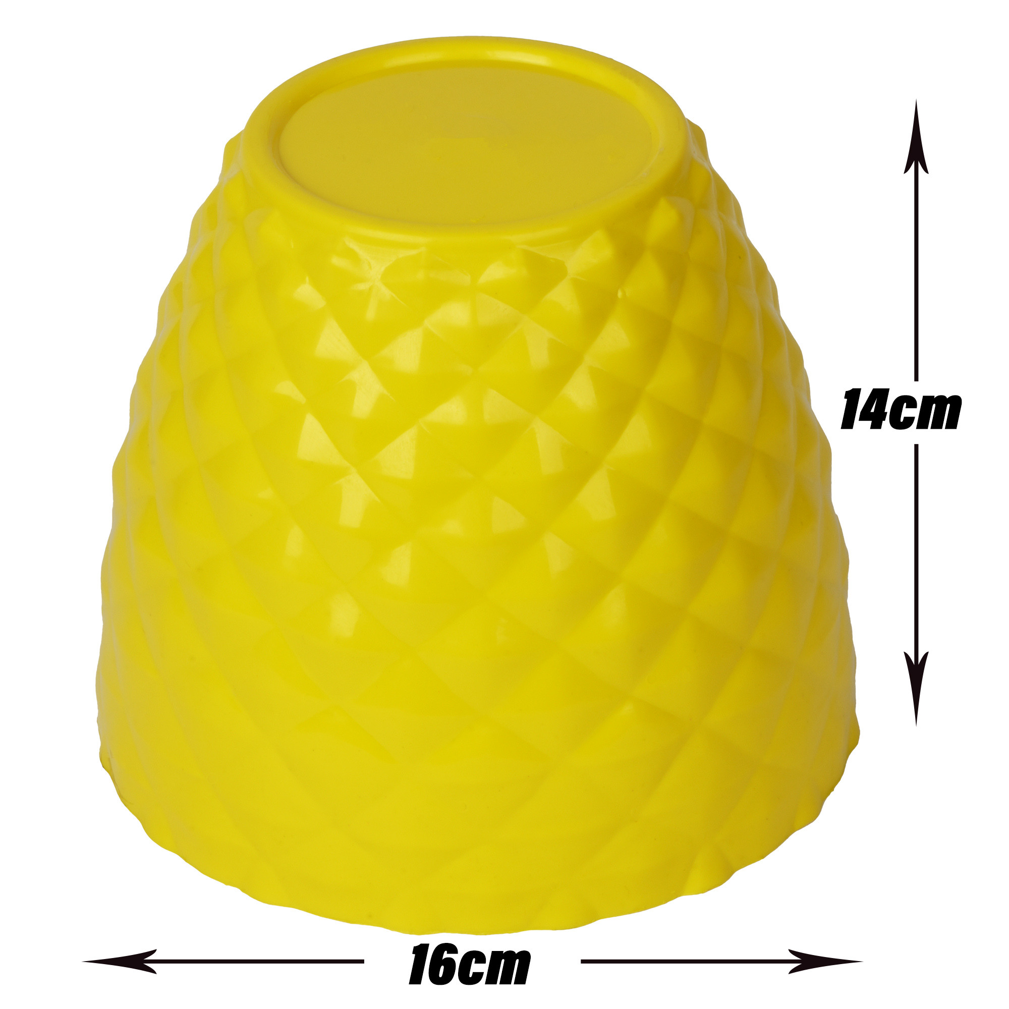 Kuber Industries Flower Pot | Flower Planter Pots for Indoor | Flower Pots for Outdoor | Pot for Garden & Balcony Flowering | Flower Plants Pot | Diamond Flower Pot | 6 Inch | Yellow