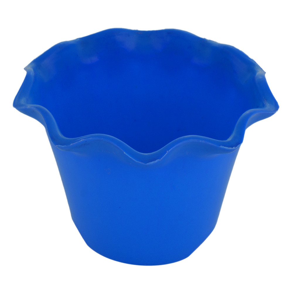 Kuber Industries Flower Pot | Flower Planter Pots for Indoor | Flower Pots for Outdoor | Pot for Garden &amp; Balcony Flowering | Flower Plants Pot | Blossom Flower Pot | 8 Inch | Blue