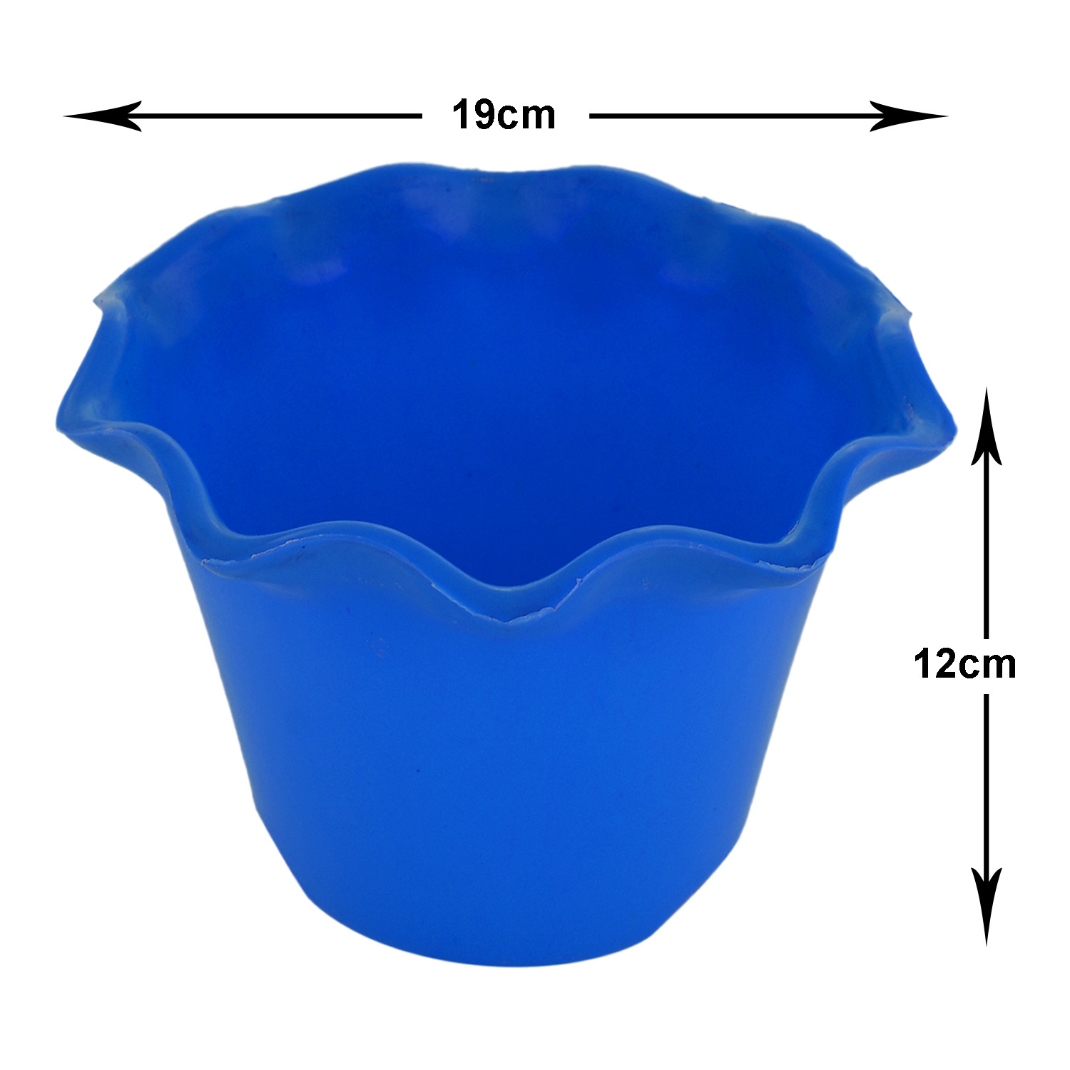 Kuber Industries Flower Pot | Flower Planter Pots for Indoor | Flower Pots for Outdoor | Pot for Garden & Balcony Flowering | Flower Plants Pot | Blossom Flower Pot | 8 Inch | Blue