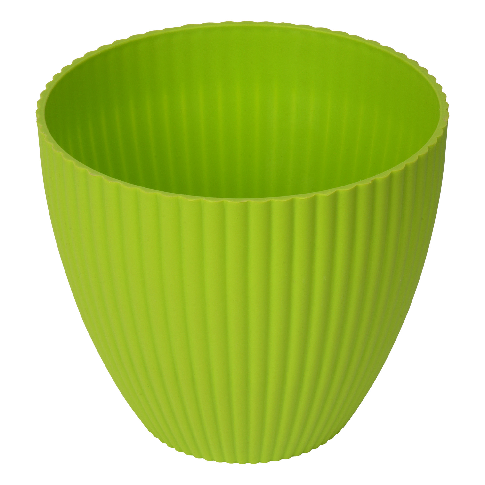 Kuber Industries Flower Pot | Flower Planter Pots for Indoor | Flower Pots for Outdoor | Pot for Garden & Balcony Flowering | Flower Plants Pot | Mega Flower Pot | 6 Inch |Green