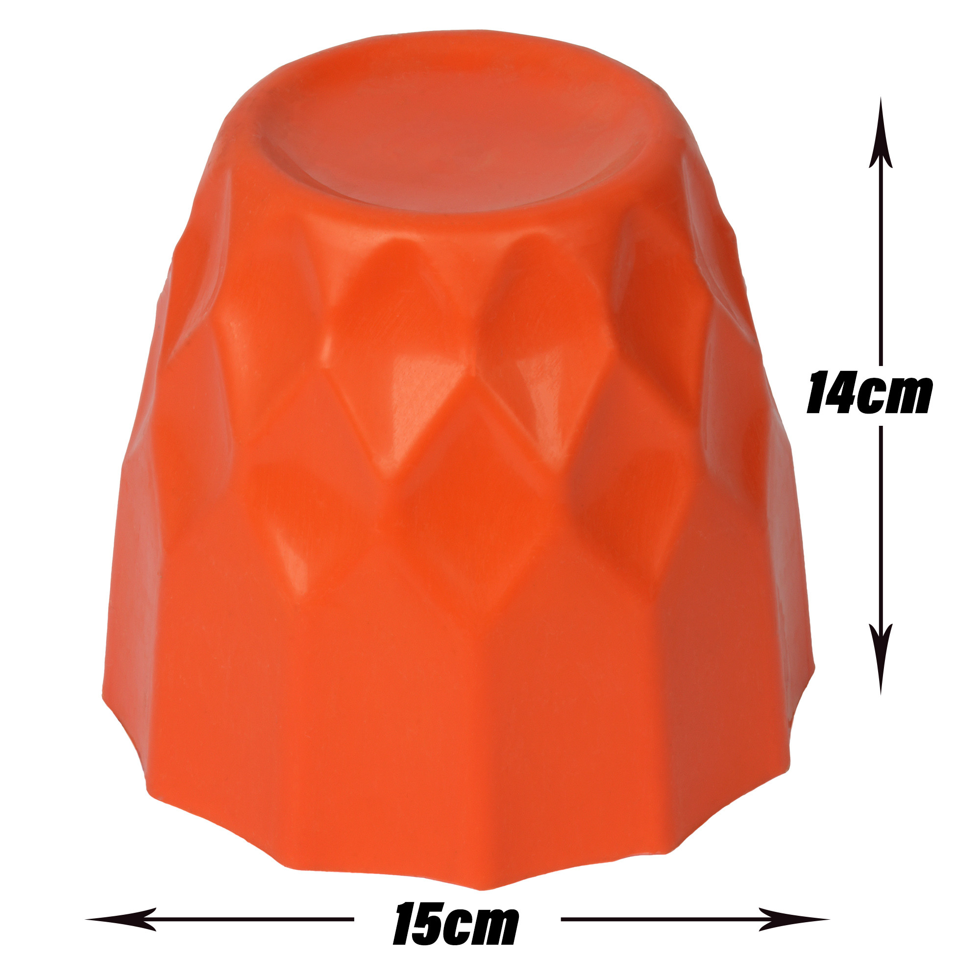 Kuber Industries Flower Pot | Flower Planter Pots for Indoor | Flower Pots for Outdoor | Pot for Garden & Balcony Flowering | Flower Plants Pot | Barfi Flower Pot | 6 Inch| Orange
