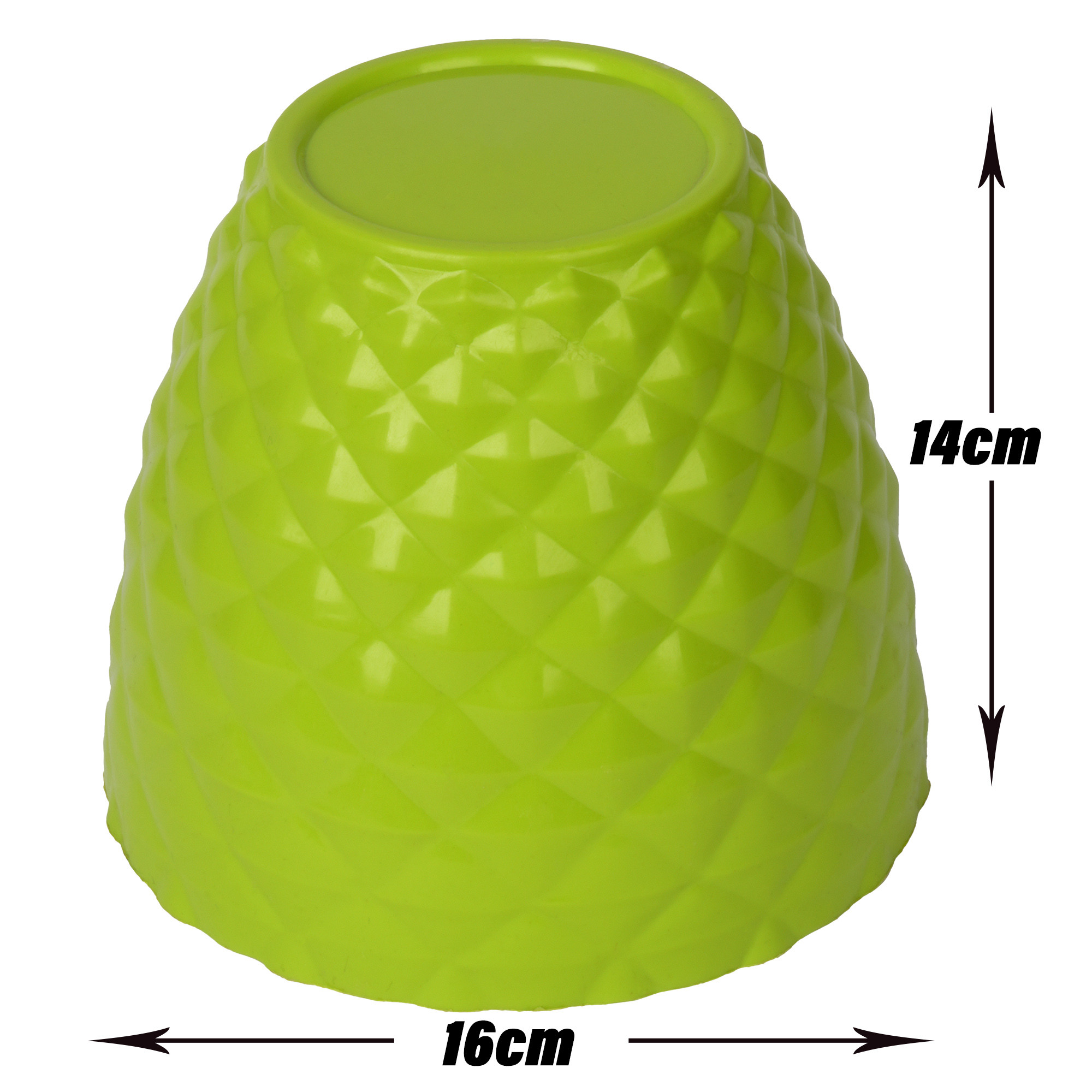 Kuber Industries Flower Pot | Flower Planter Pots for Indoor | Flower Pots for Outdoor | Pot for Garden & Balcony Flowering | Flower Plants Pot | Diamond Flower Pot | 6 Inch |Green