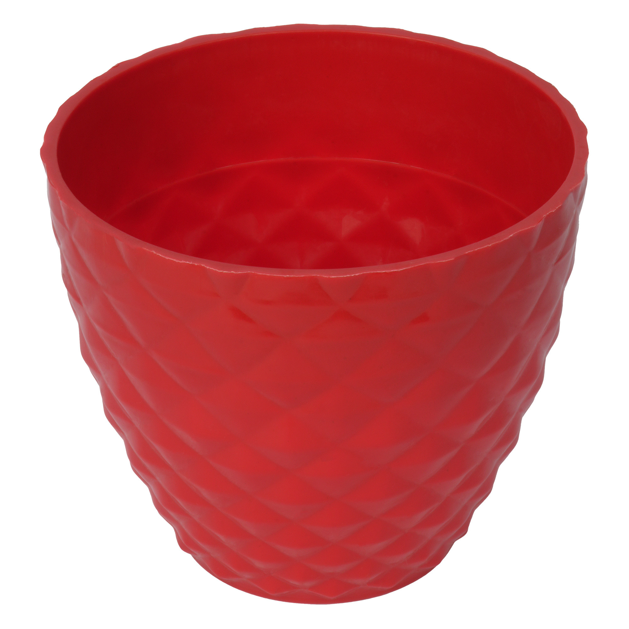 Kuber Industries Flower Pot | Flower Planter Pots for Indoor | Flower Pots for Outdoor | Pot for Garden & Balcony Flowering | Flower Plants Pot | Diamond Flower Pot | 6 Inch | Pack of 2 | Multi