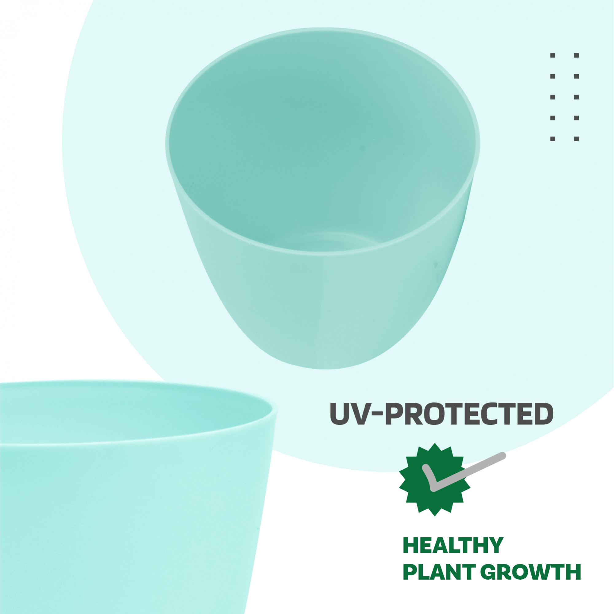 Kuber Industries Flower Pot | Flower Pot for Living Room-Office | Flower Planters for Home-office-Lawns & Garden Décor | Flower Planters Pots for Balcony | Plain Cool | 5 Inch | Sky Blue