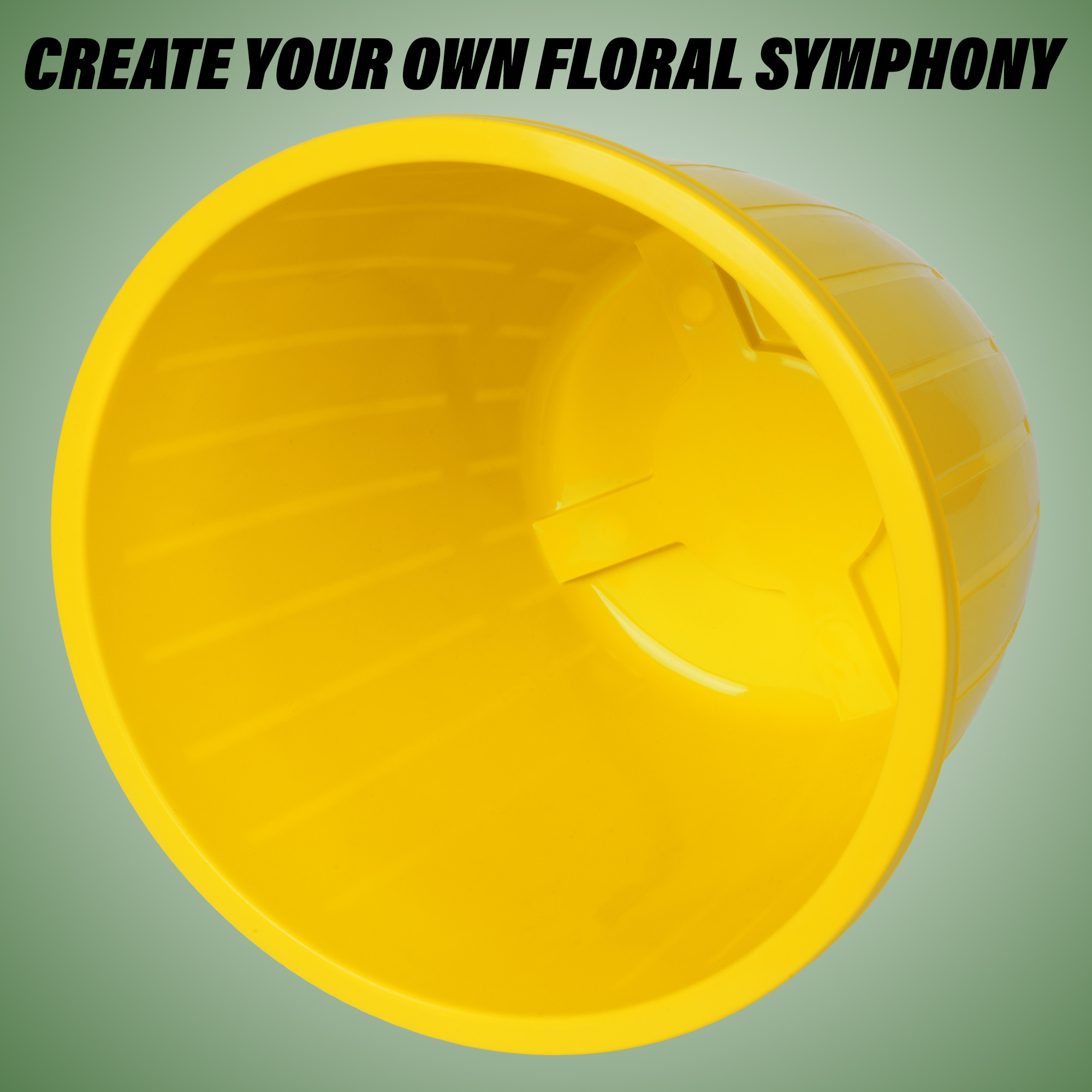 Kuber Industries Flower Pot  Flower Pots for Indoor  Outdoor  Plastic Pot for Gardening  Planter for Flower  Balcony Pots for Home Decor  Duro Flower Pot  8 Inch  Yellow